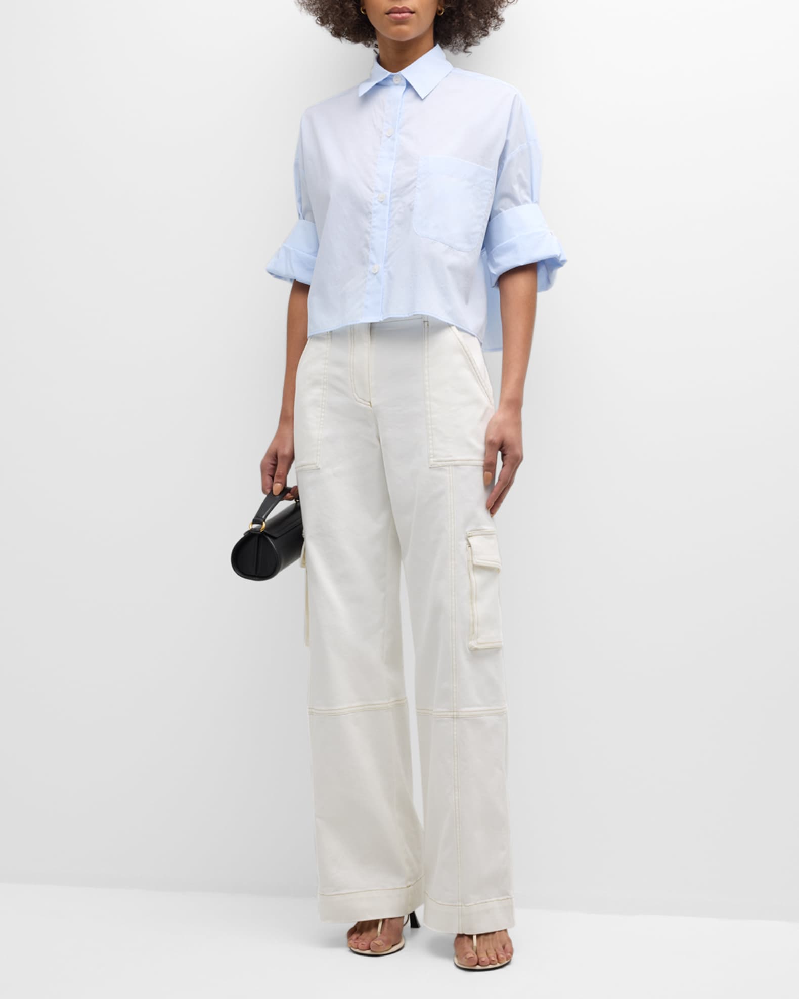 TWP Coop Cotton Twill Topstitched Cargo Pants | Neiman Marcus