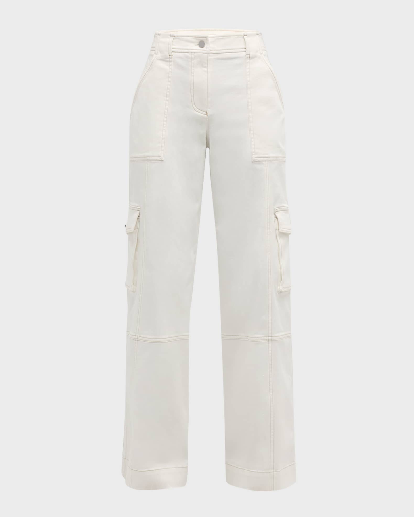 TWP Coop Cotton Twill Topstitched Cargo Pants | Neiman Marcus