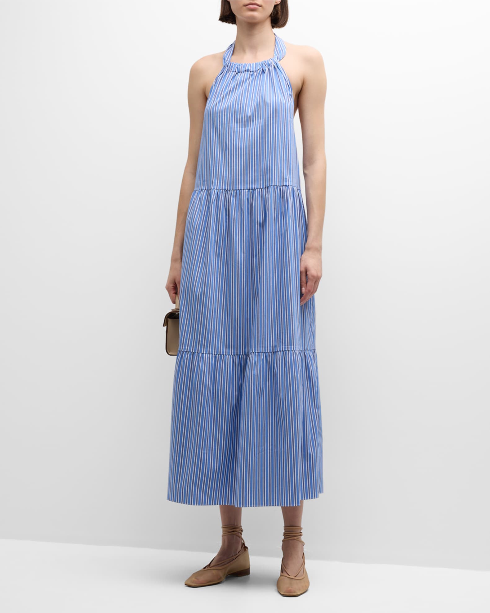 The Kai Striped Poplin Maxi Dress 1