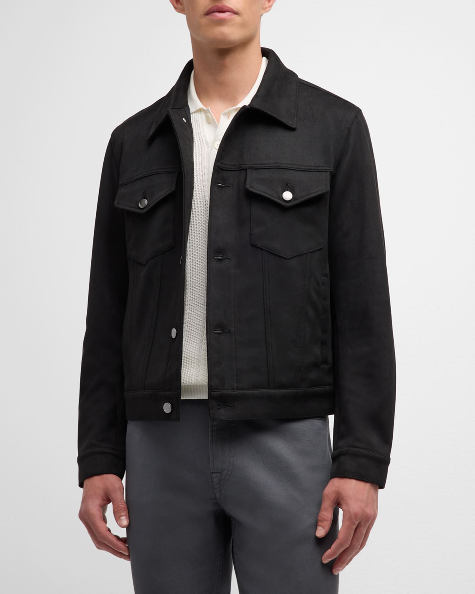 Men s Moleskin Effect Trucker Jacket