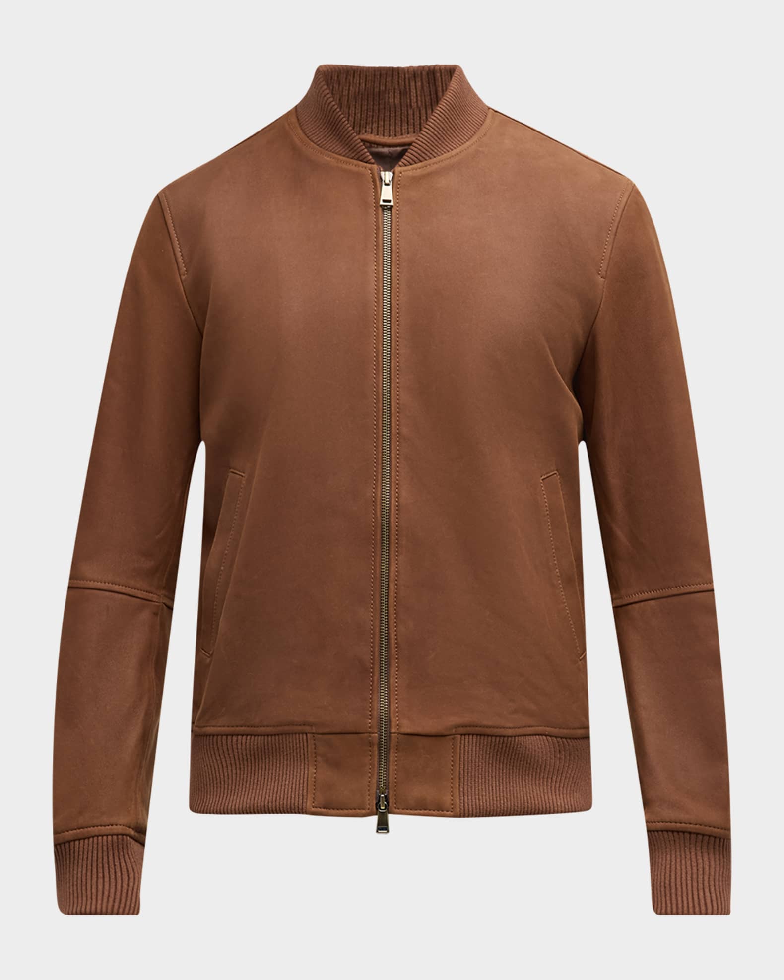 Neiman Marcus Men s Classic Leather Bomber Jacket Men s 2X L Coats Jackets Outerwear Leather Jackets