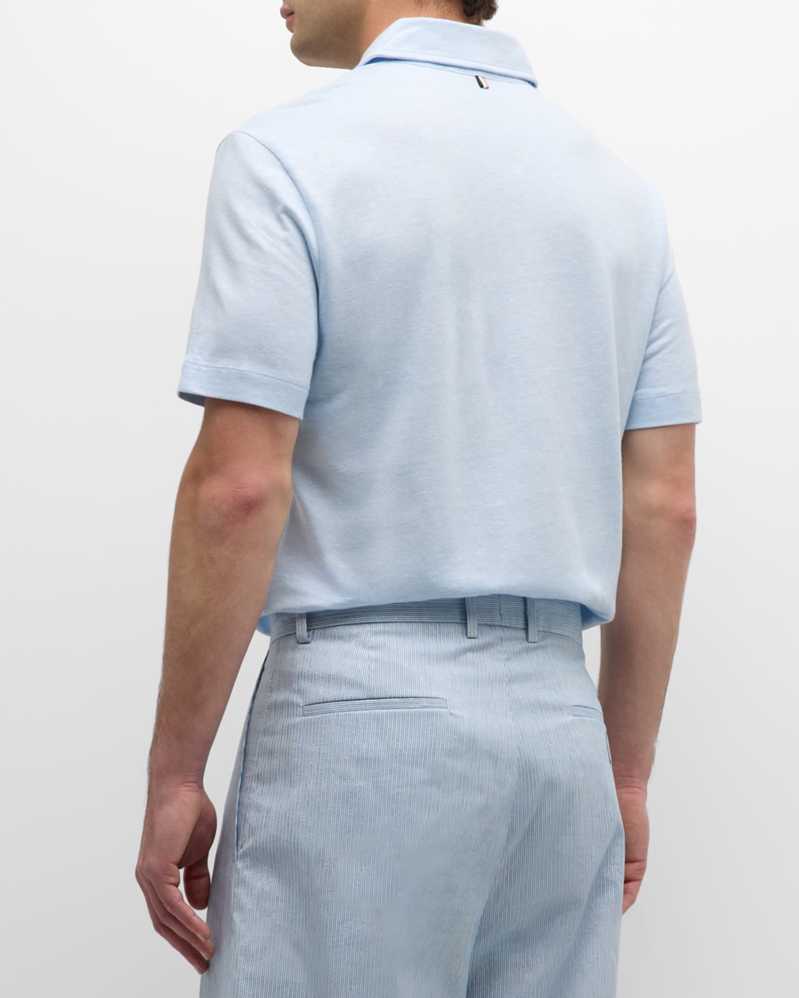 Linen Cotton Short Sleeve Shirt EMSACS0823LCSS1057