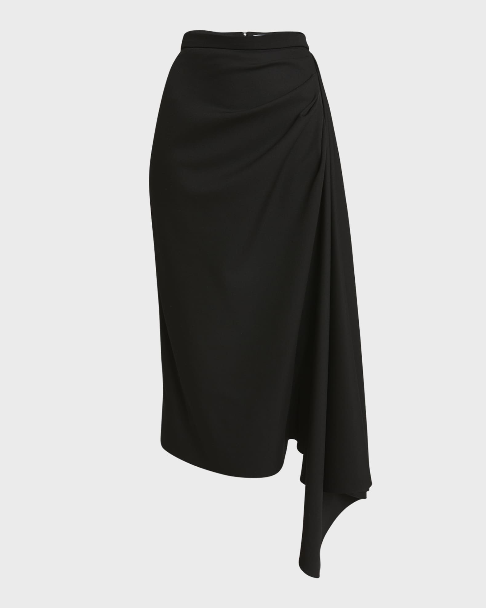 Draped Floral Pencil Skirt 0