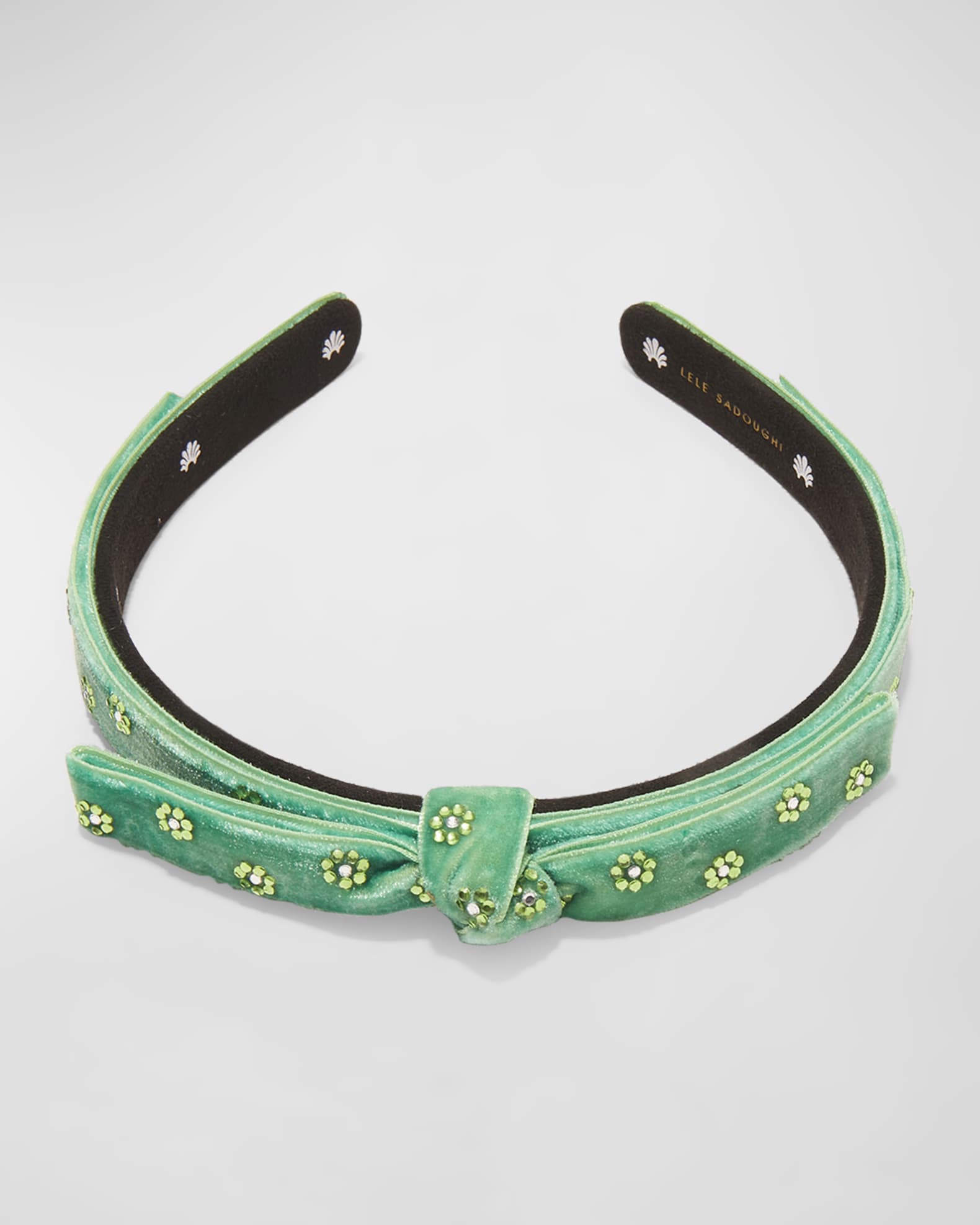 Lele Sadoughi Bardot Embellished Ribbon Headband