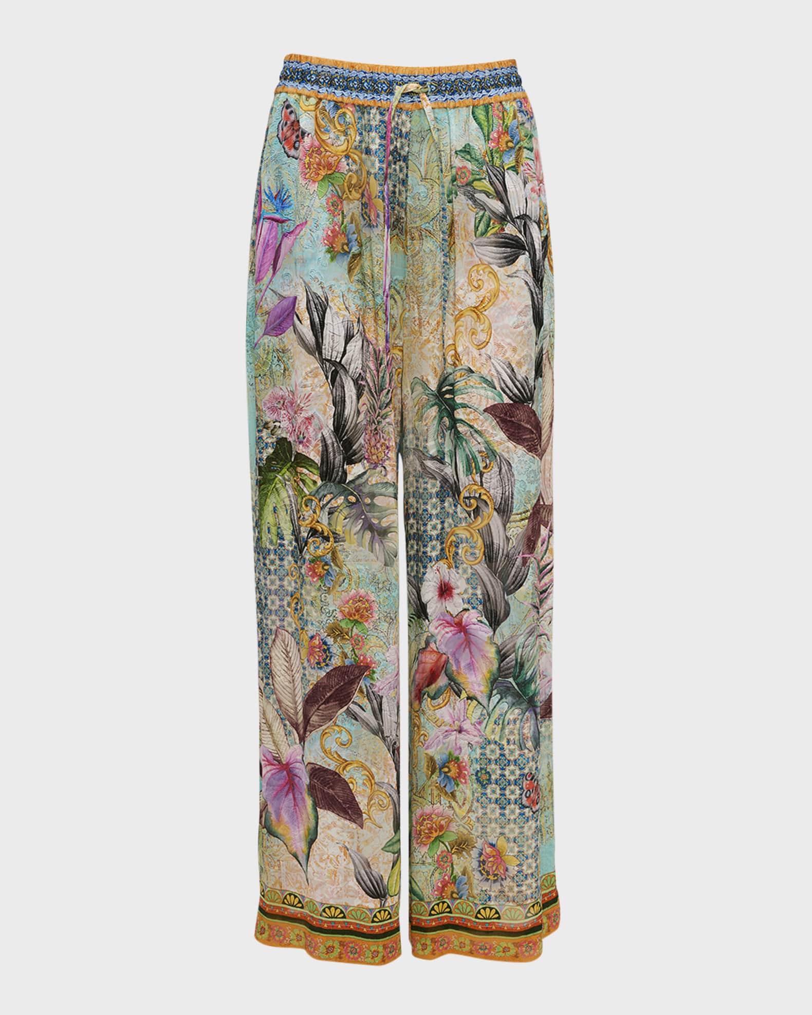 Robert Graham Minna Floral-Print Wide-Leg Pants