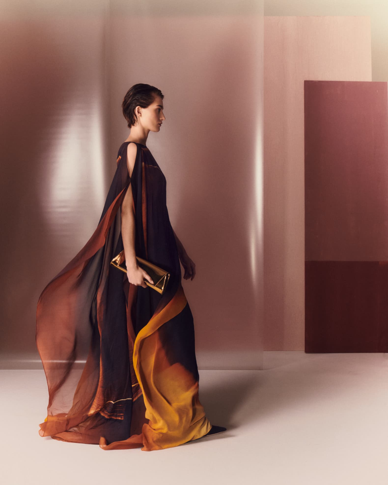 Akris Silk Georgette Tube Print Caftan Gown | Neiman Marcus Akris Silk Georgette Tube Print Caftan Gown | Neiman Marcus