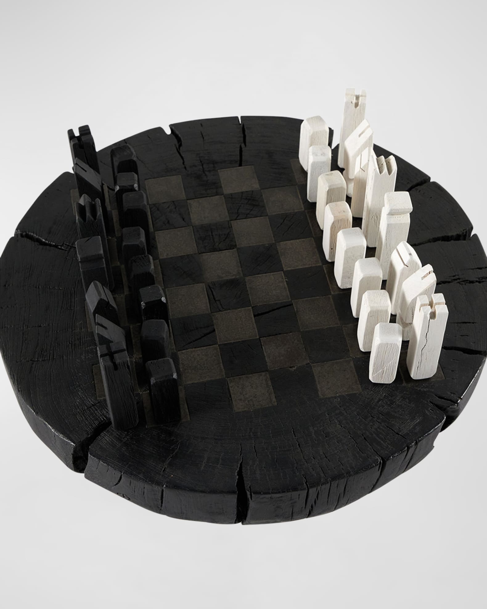 Carbonized Black Modern Chess Set  1
