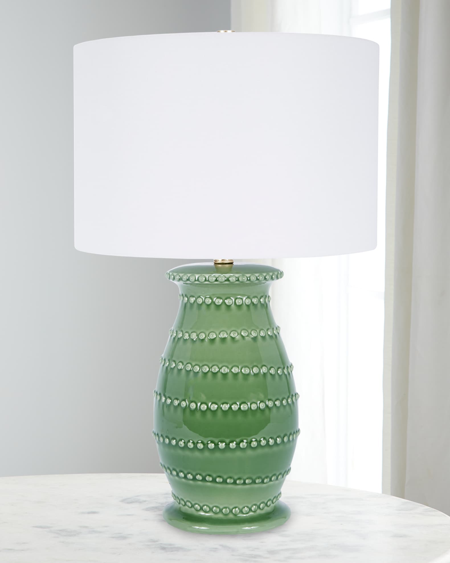 Old World Design Caleb Green Ceramic Table Lamp | Neiman Marcus
