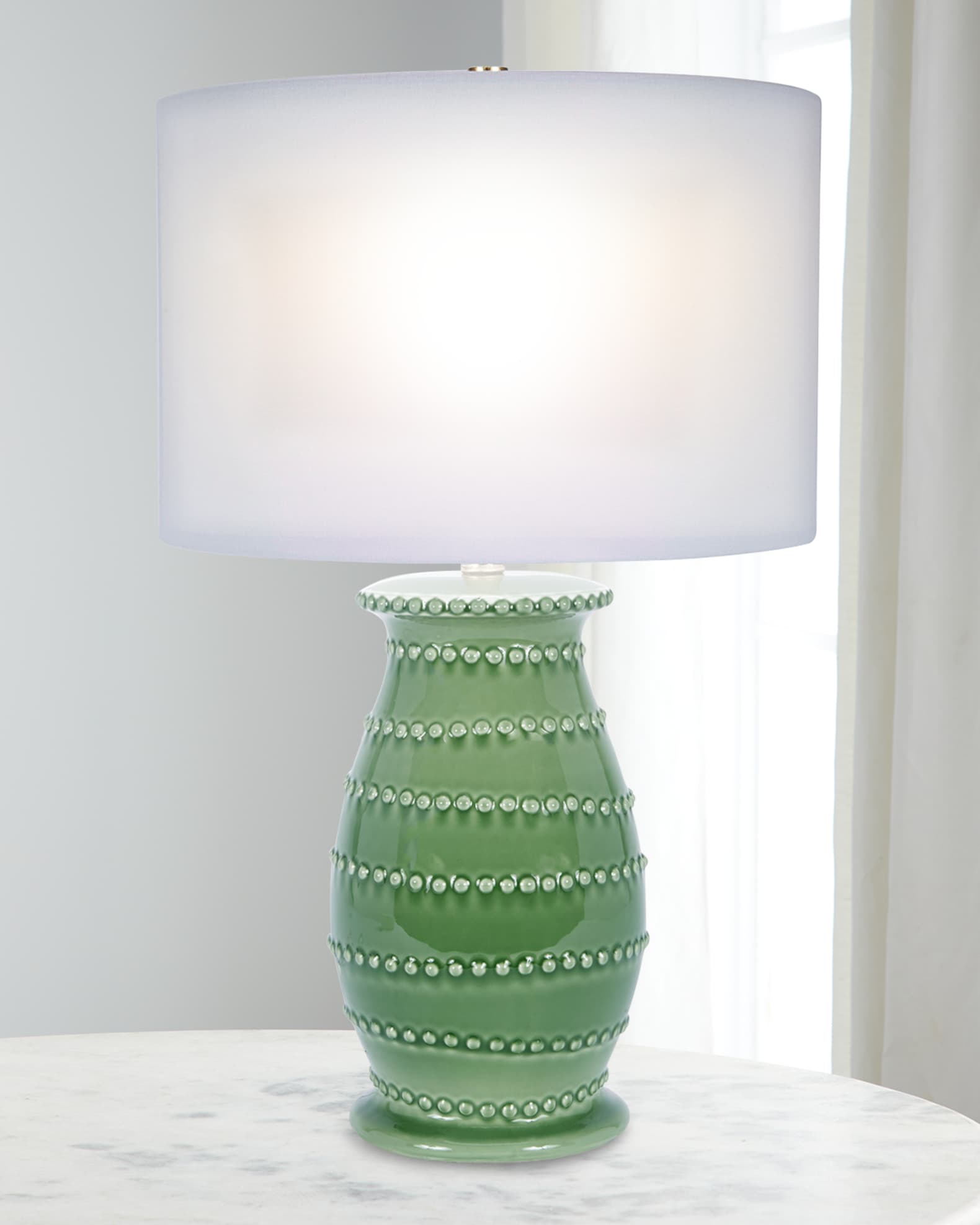 Old World Design Caleb Green Ceramic Table Lamp | Neiman Marcus