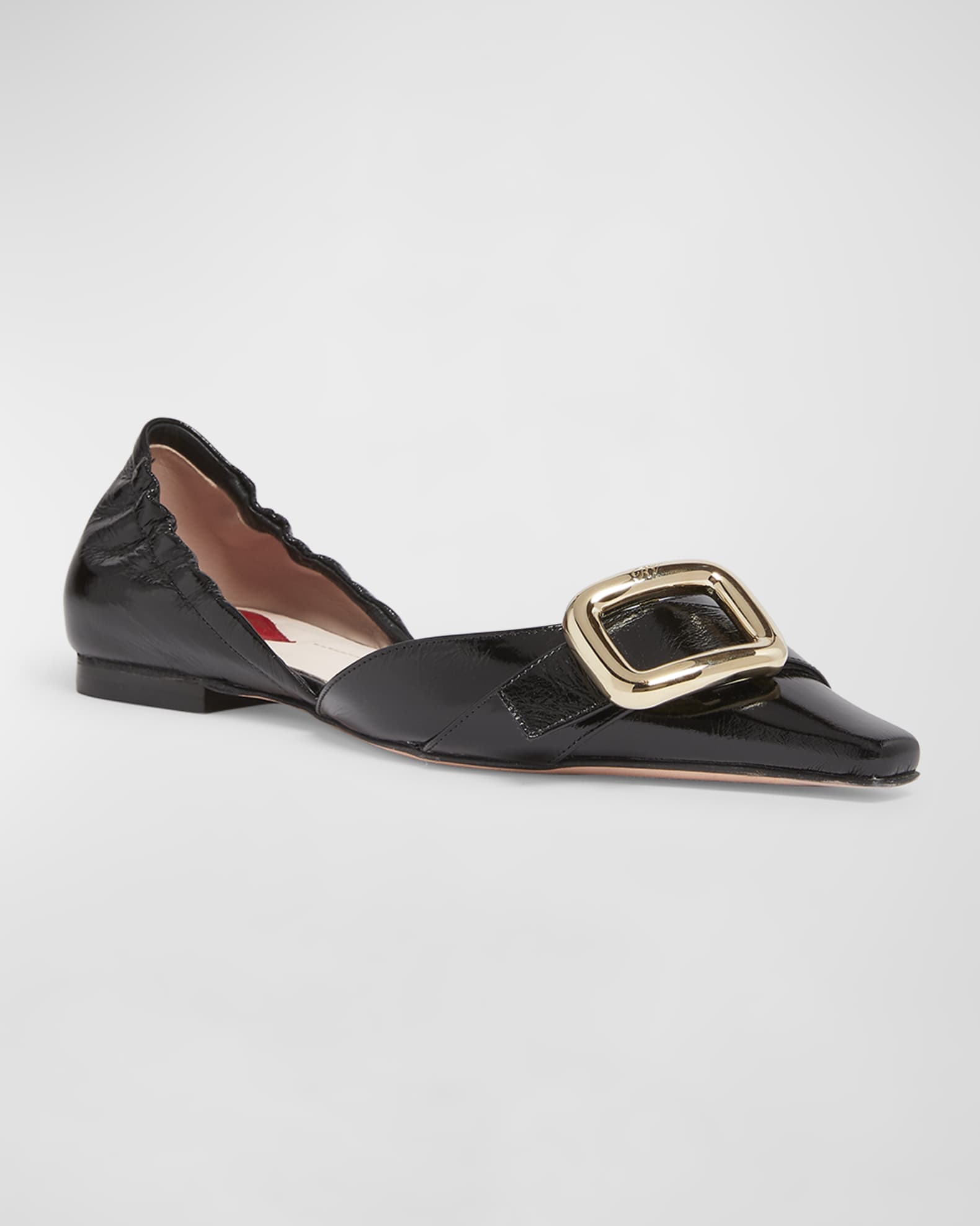 Patent D'Orsay Buckle Ballerina Flats 1