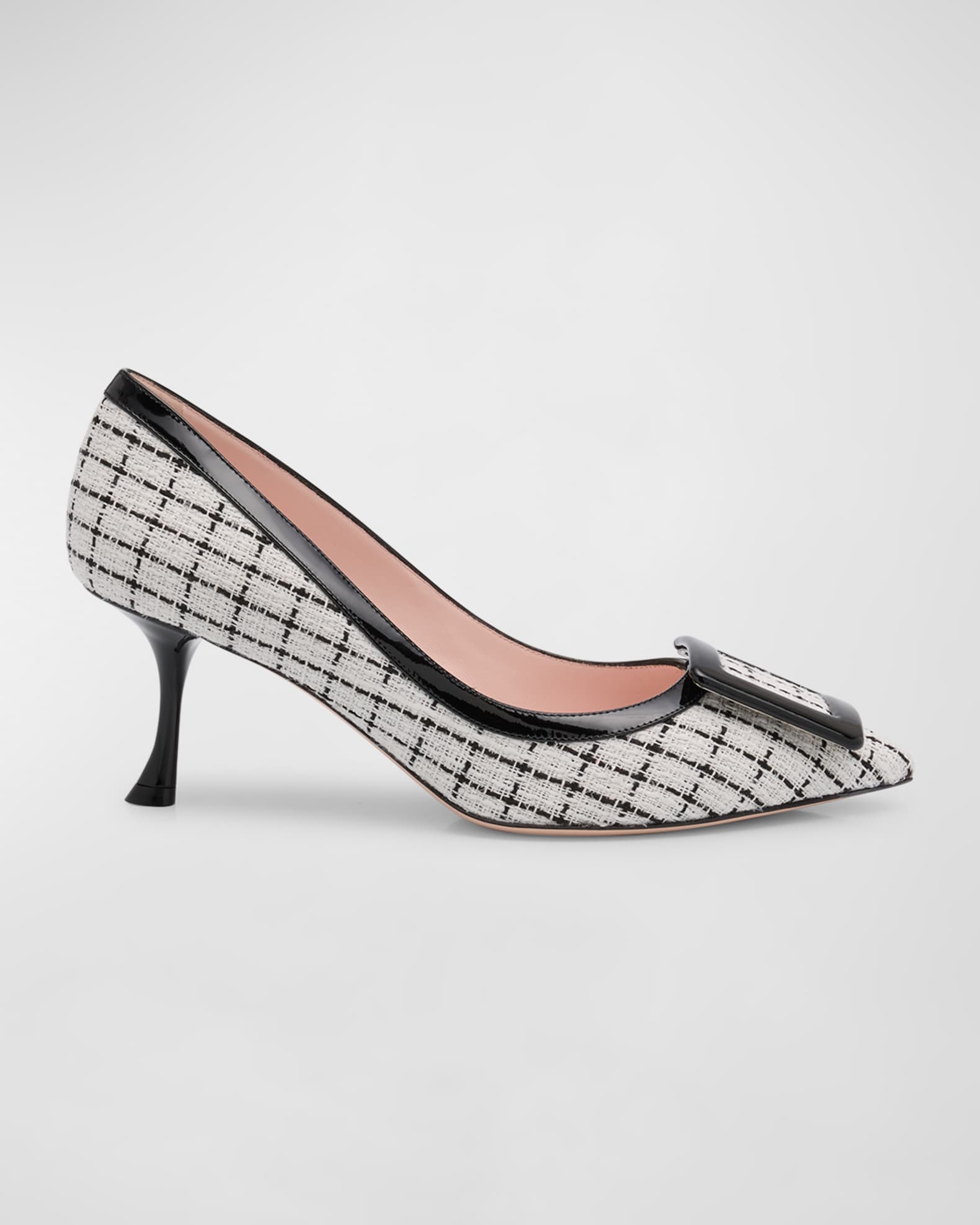 Viv In The City Tweed Buckle Pumps 0
