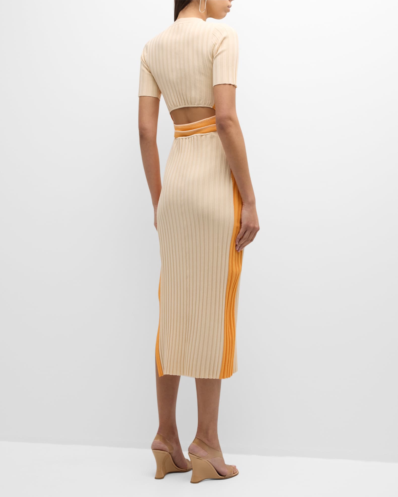 Two tone pleated dress on sale