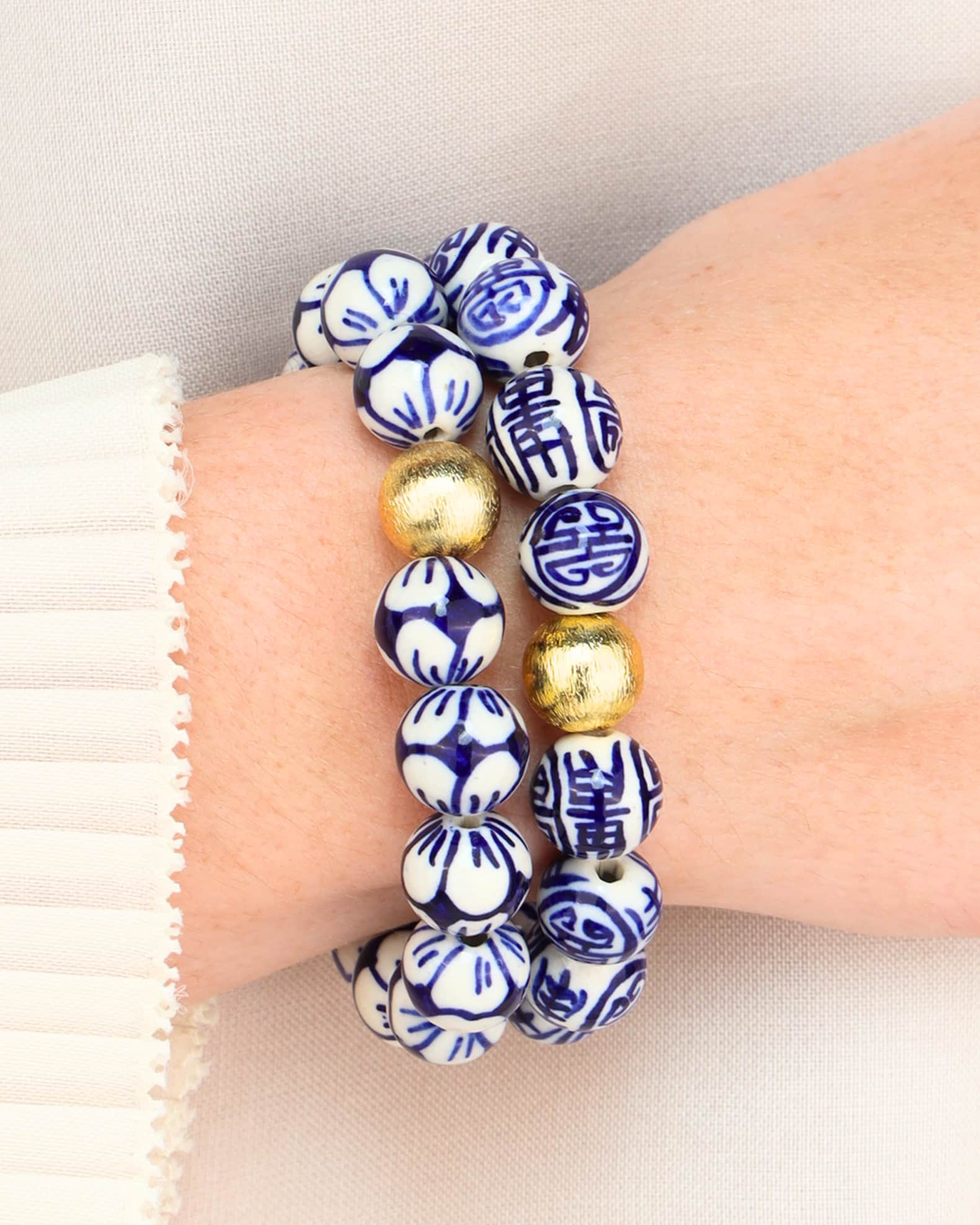 BuDhaGirl Delft Bracelet Stack, Set of 2 Neiman Marcus