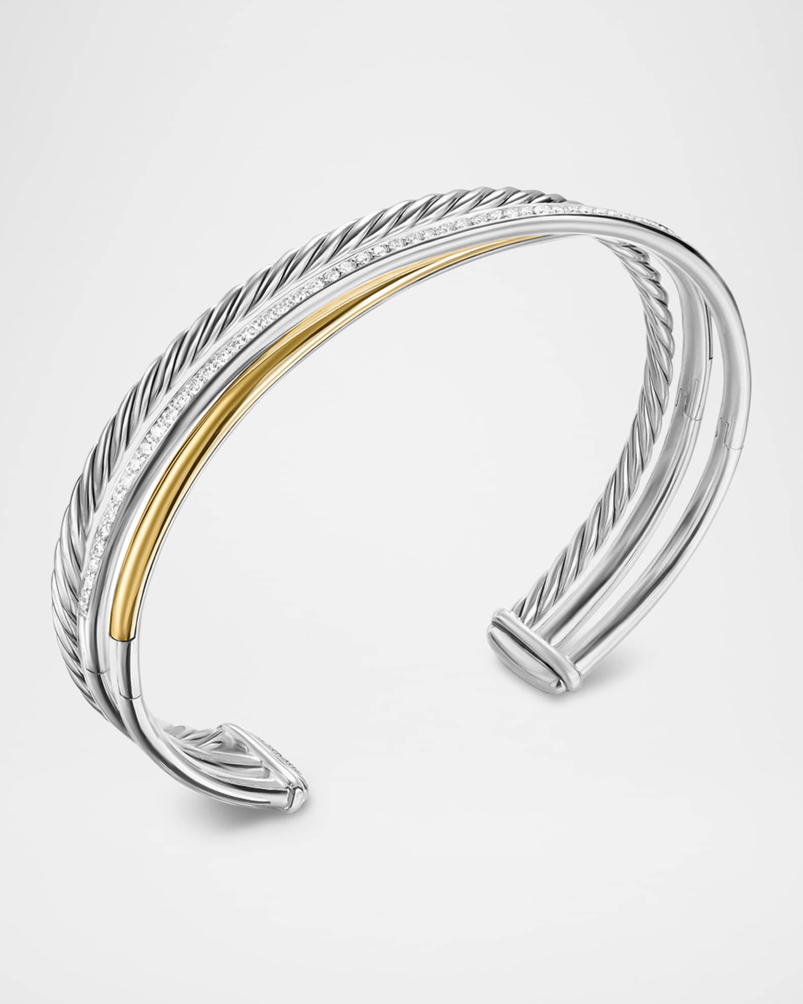 11mm Crossover Bracelet in Silver 1