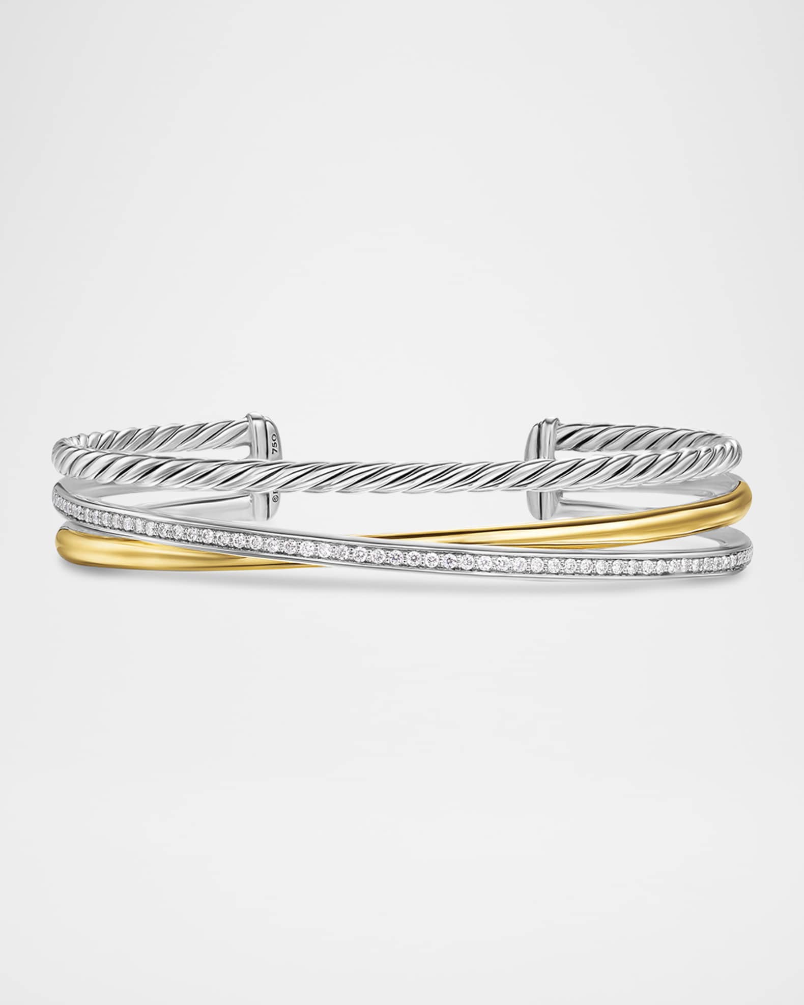 11mm Crossover Bracelet in Silver 0