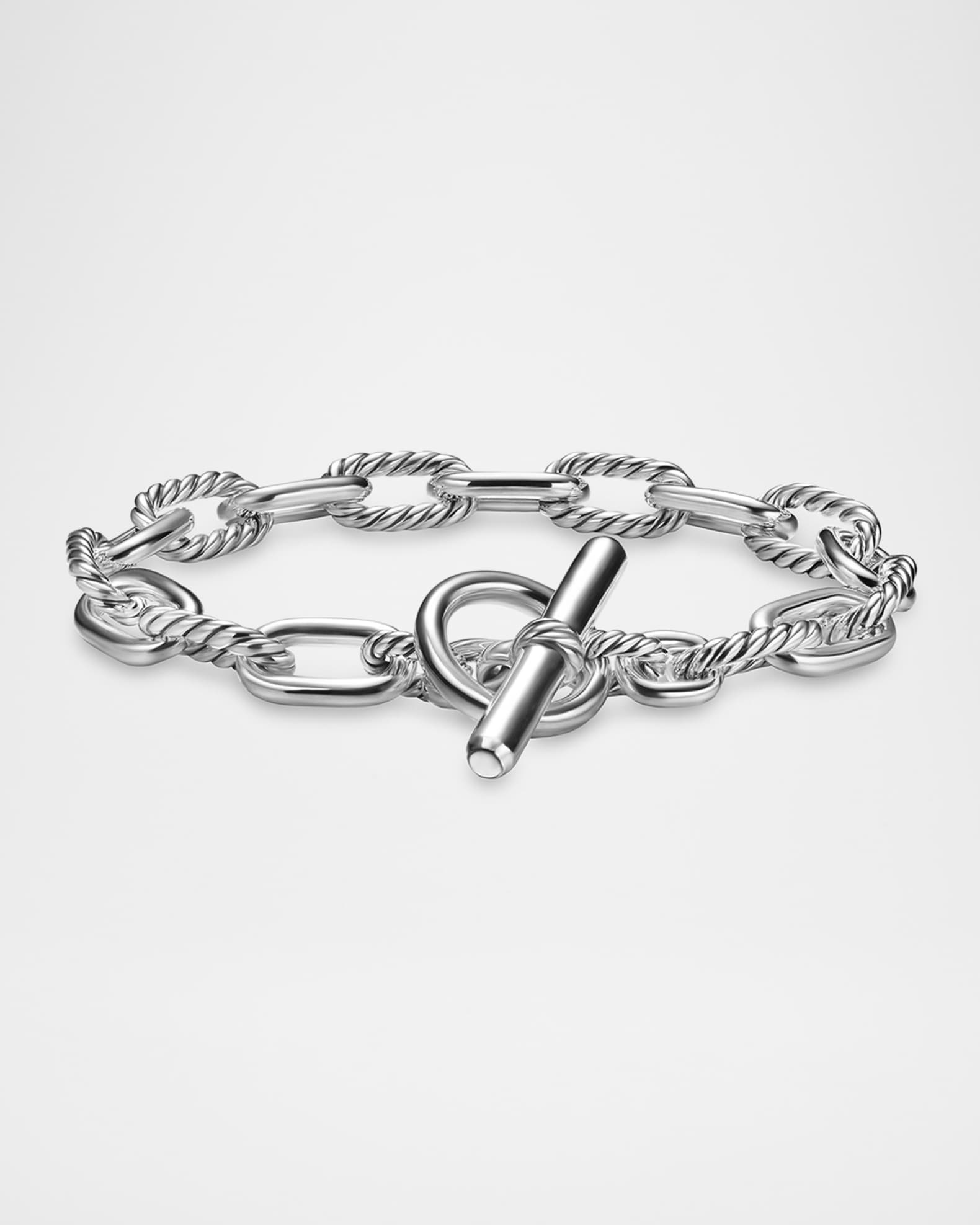 8.5mm DY Madison Toggle Bracelet in Silver 0