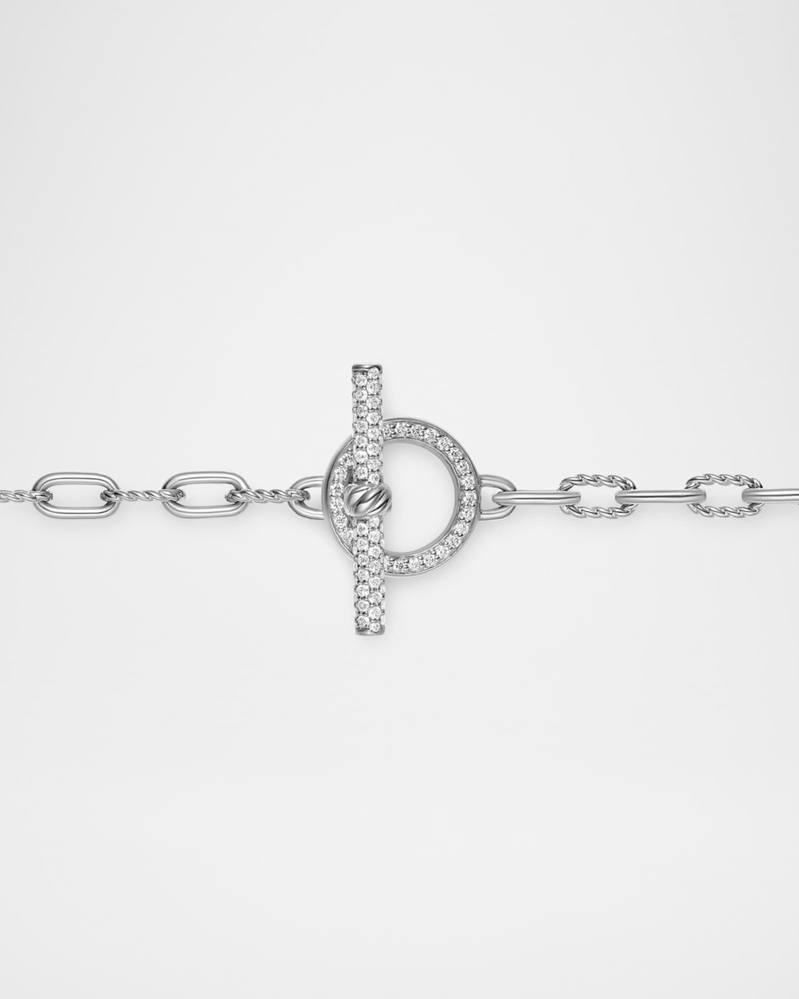Madison Chain Necklace with Diamonds in Silver, 3mm, 17"L 1