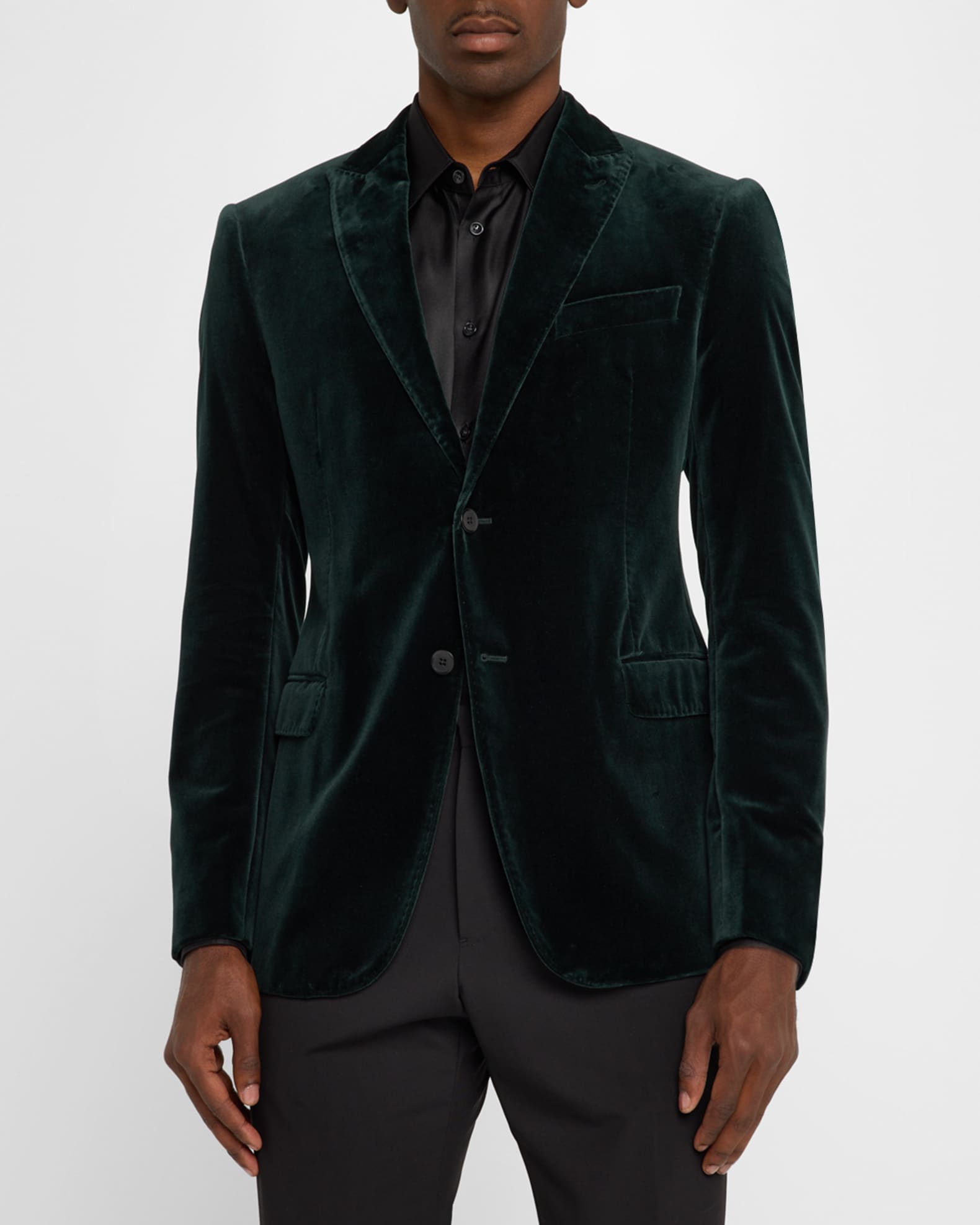 Velour Men's blazer Jacket Men's High Fashion Slim Fit velvet velvet sportcoat main image 0