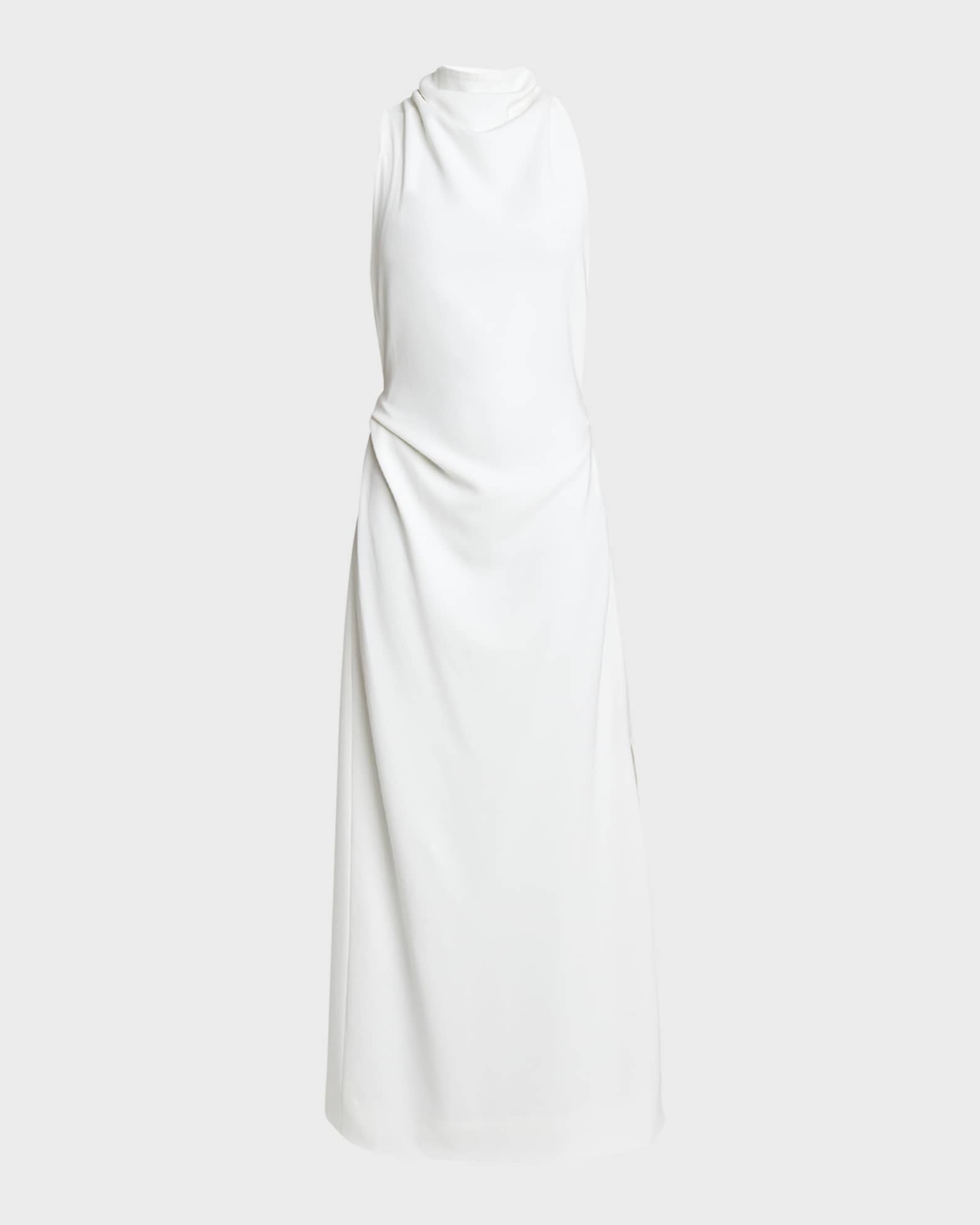 Selena Backless Twist Back Matte Viscose Crepe Dress  0