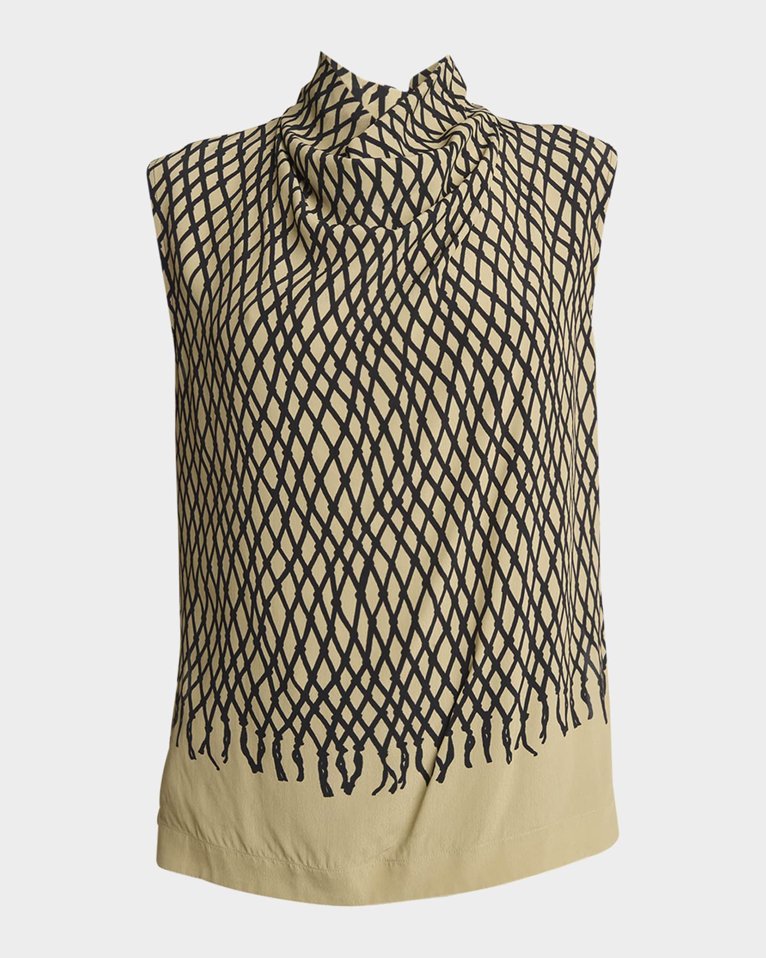 Proenza Schouler Valerie Printed Viscose Crepe Blouse