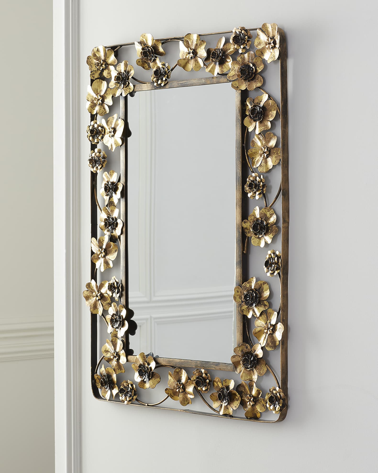 Rectangle Floral Mirror 0