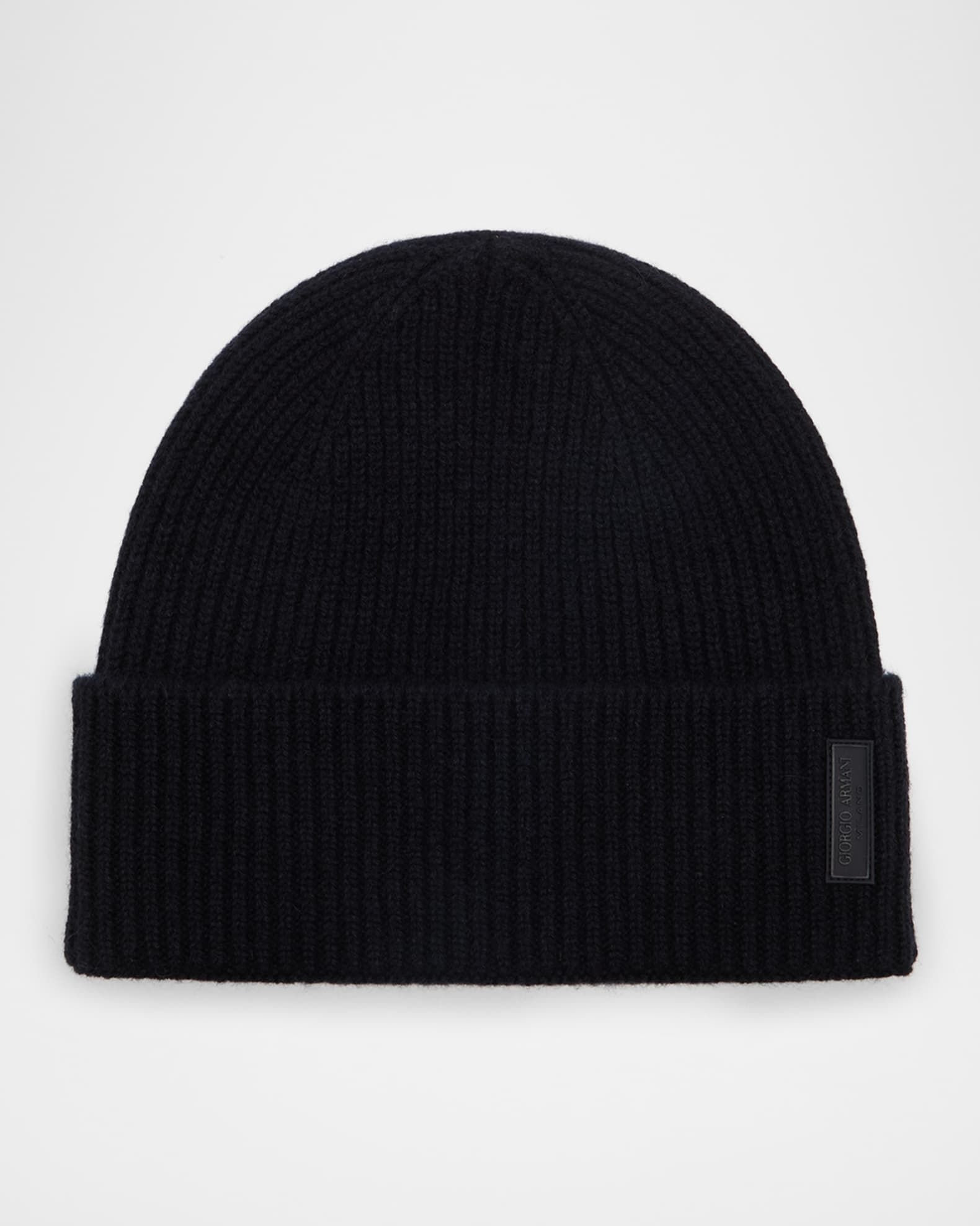 Giorgio Armani Men s Ribbed Wool Beanie Blue Men s M