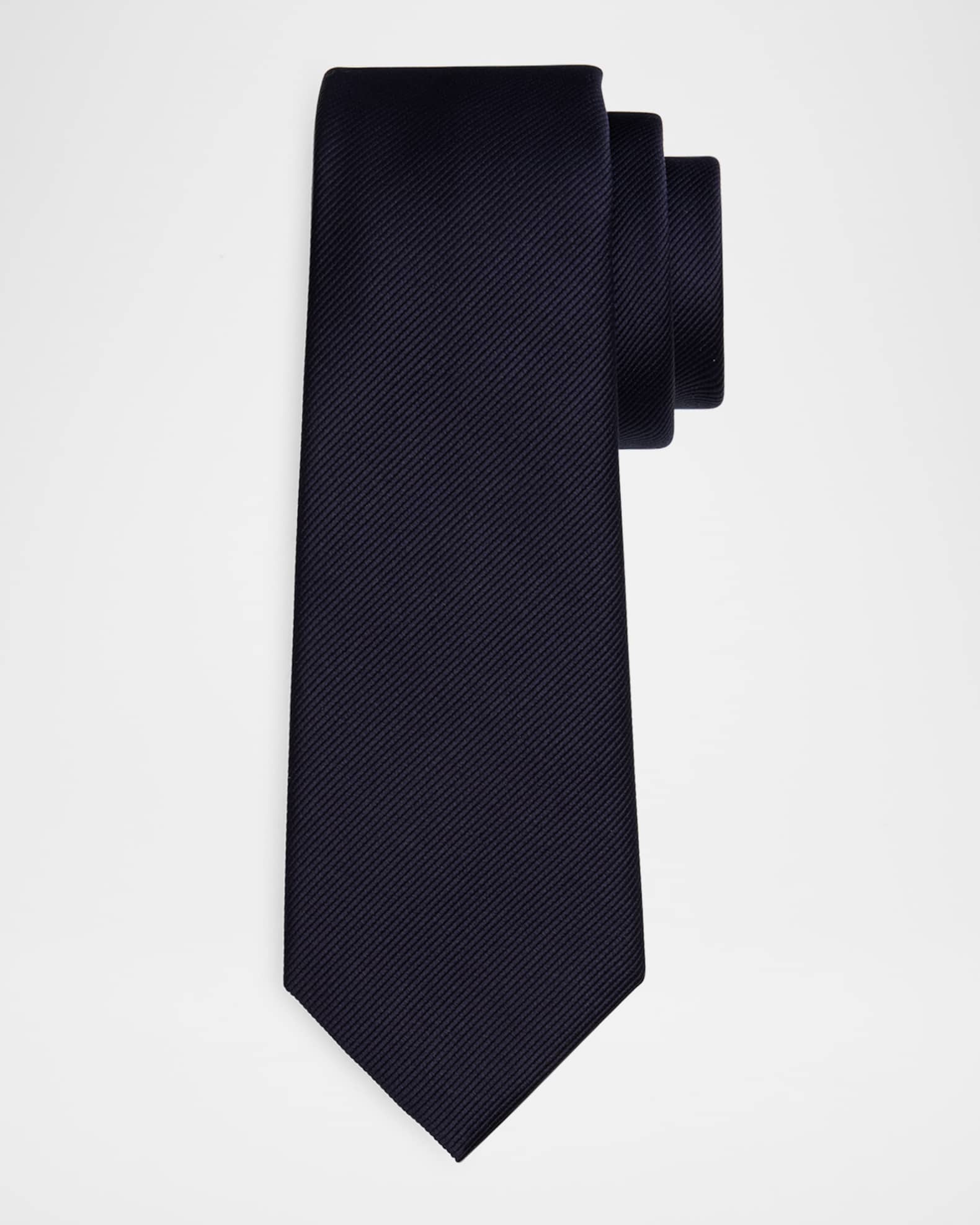 Men's Diagonal Weave Silk Tie 0
