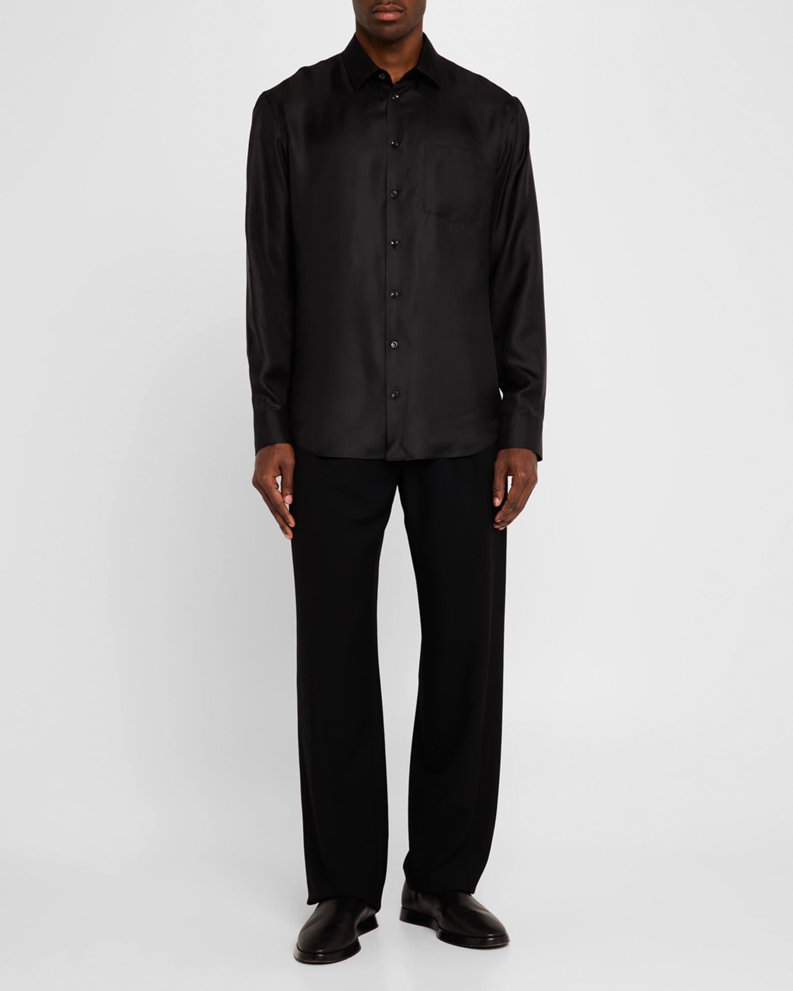Men's Silk Twill Dress Shirt 1