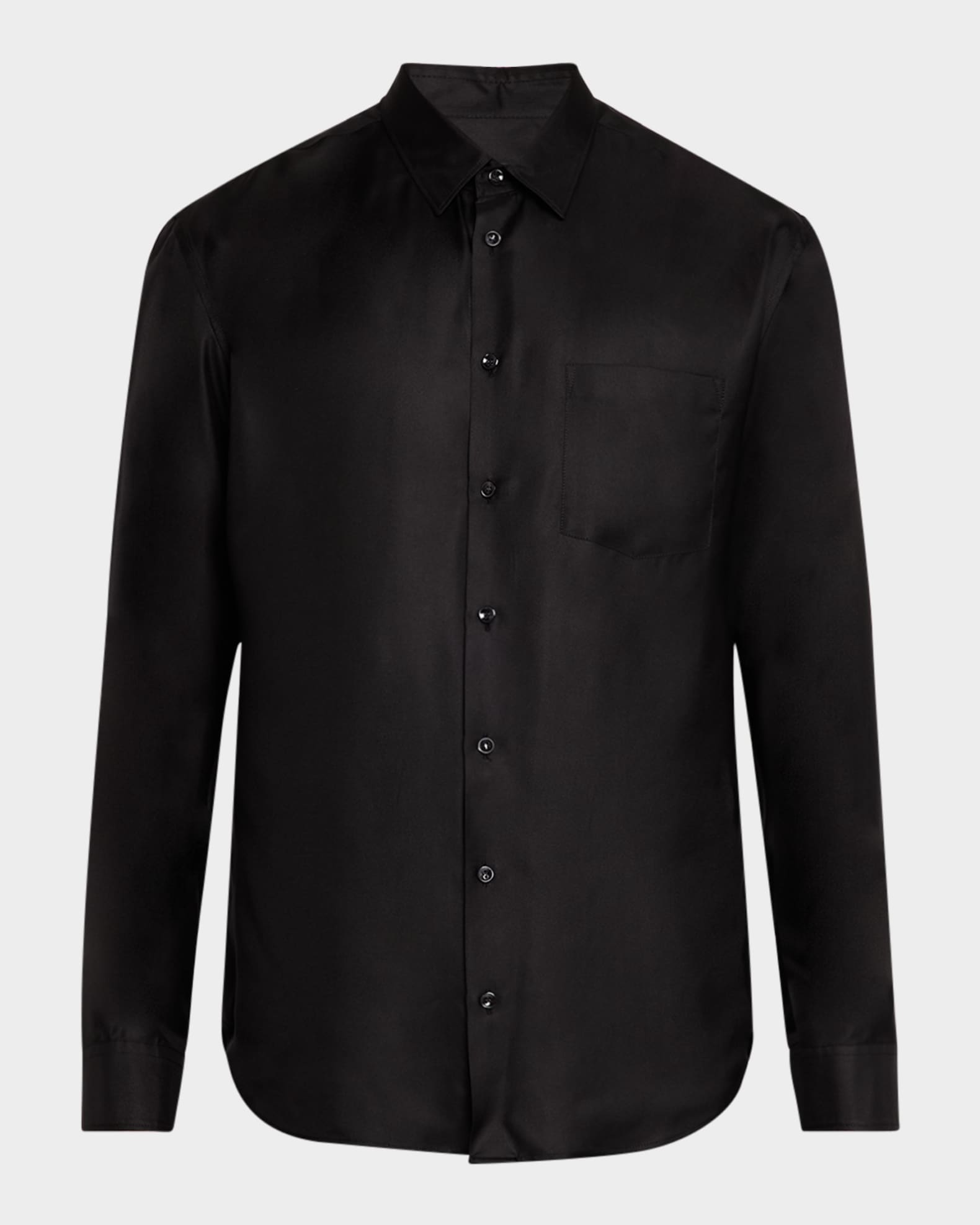 Men's Silk Twill Dress Shirt 0