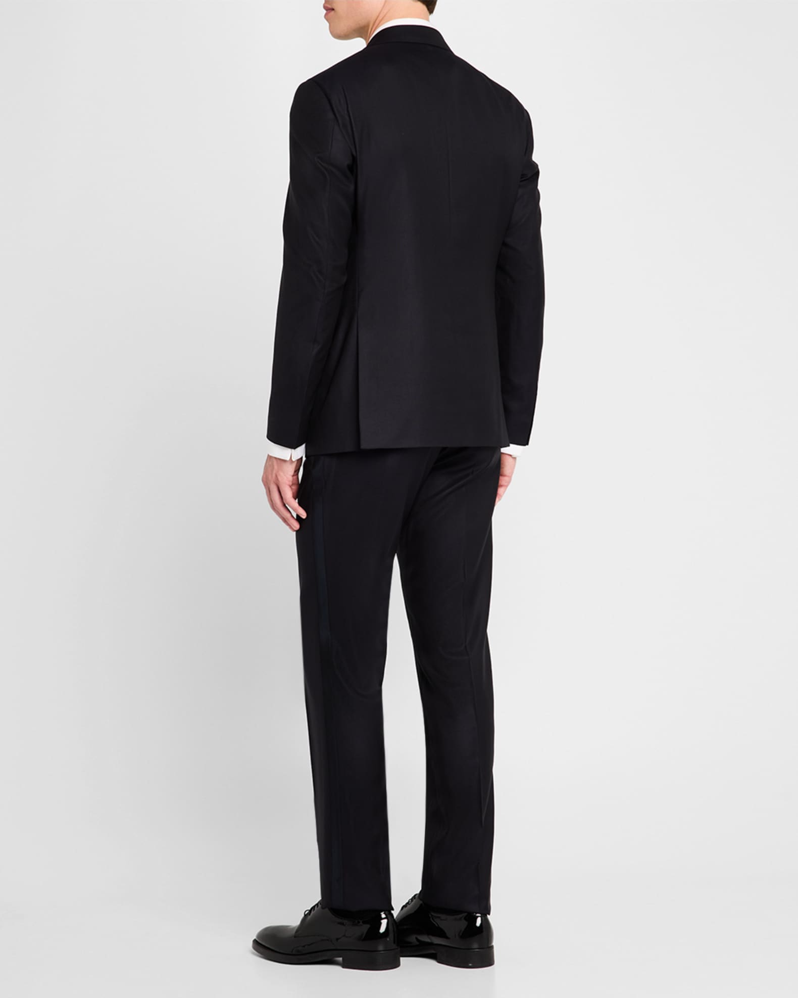 Giorgio Armani Men's Wool-Silk Solid Tuxedo | Neiman Marcus