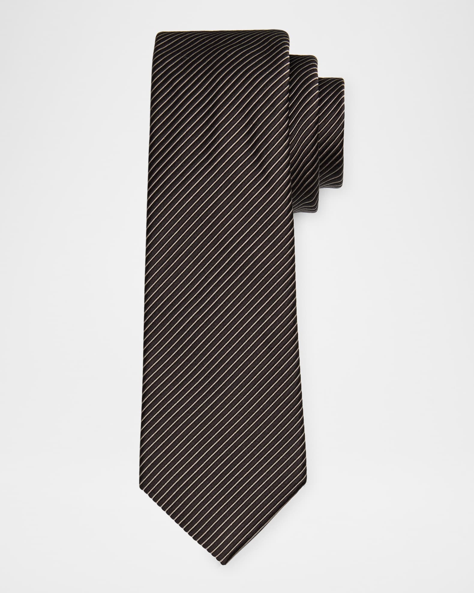 Men's Silk-Cotton Diagonal Weave Tie 0