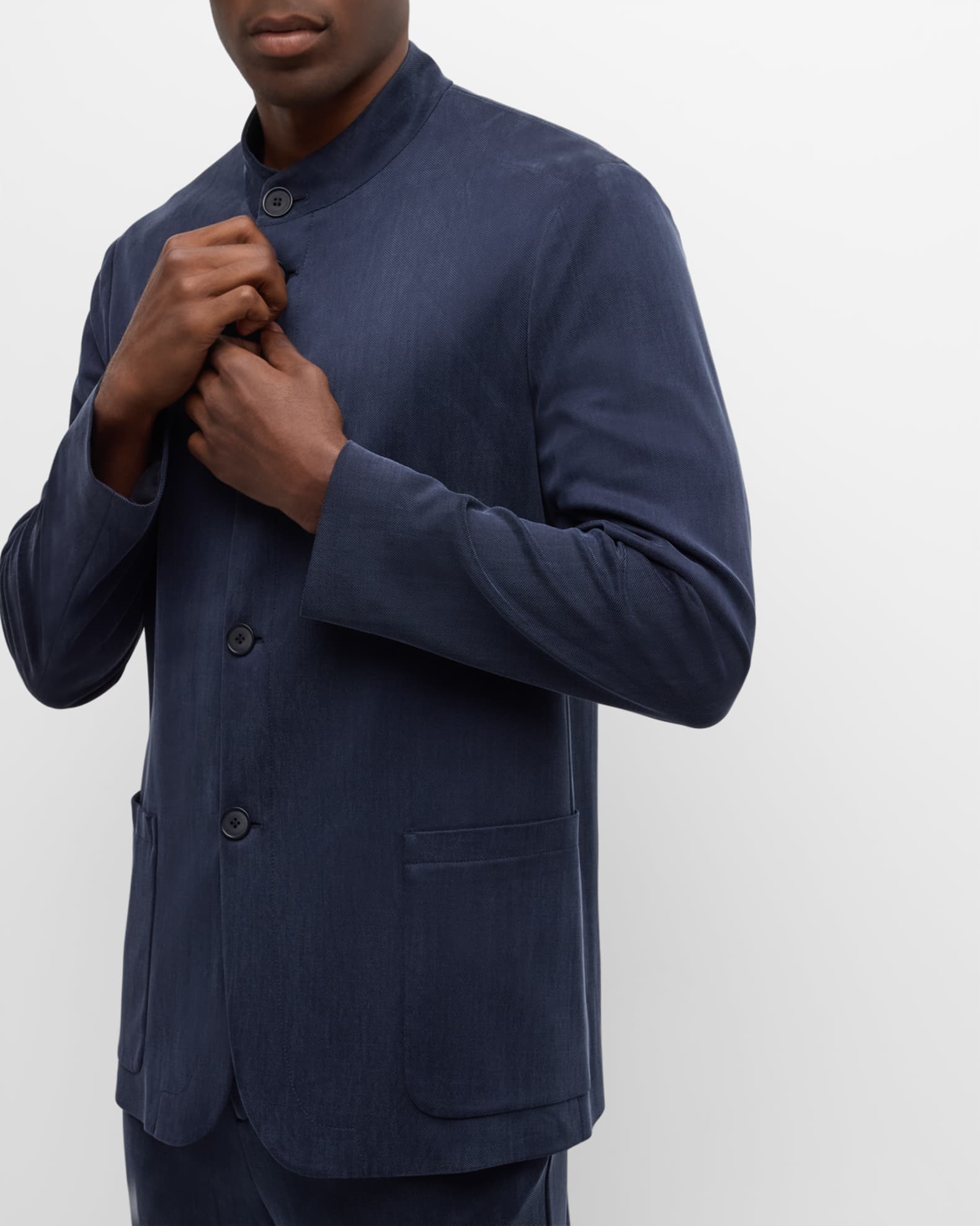 Giorgio Armani Men's Cupro Chore Jacket | Neiman Marcus