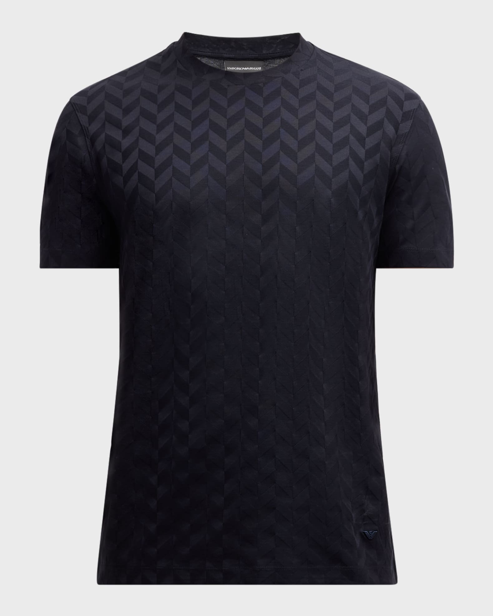 Emporio Armani Men s Tonal Chevron Crewneck T Shirt Neiman Marcus