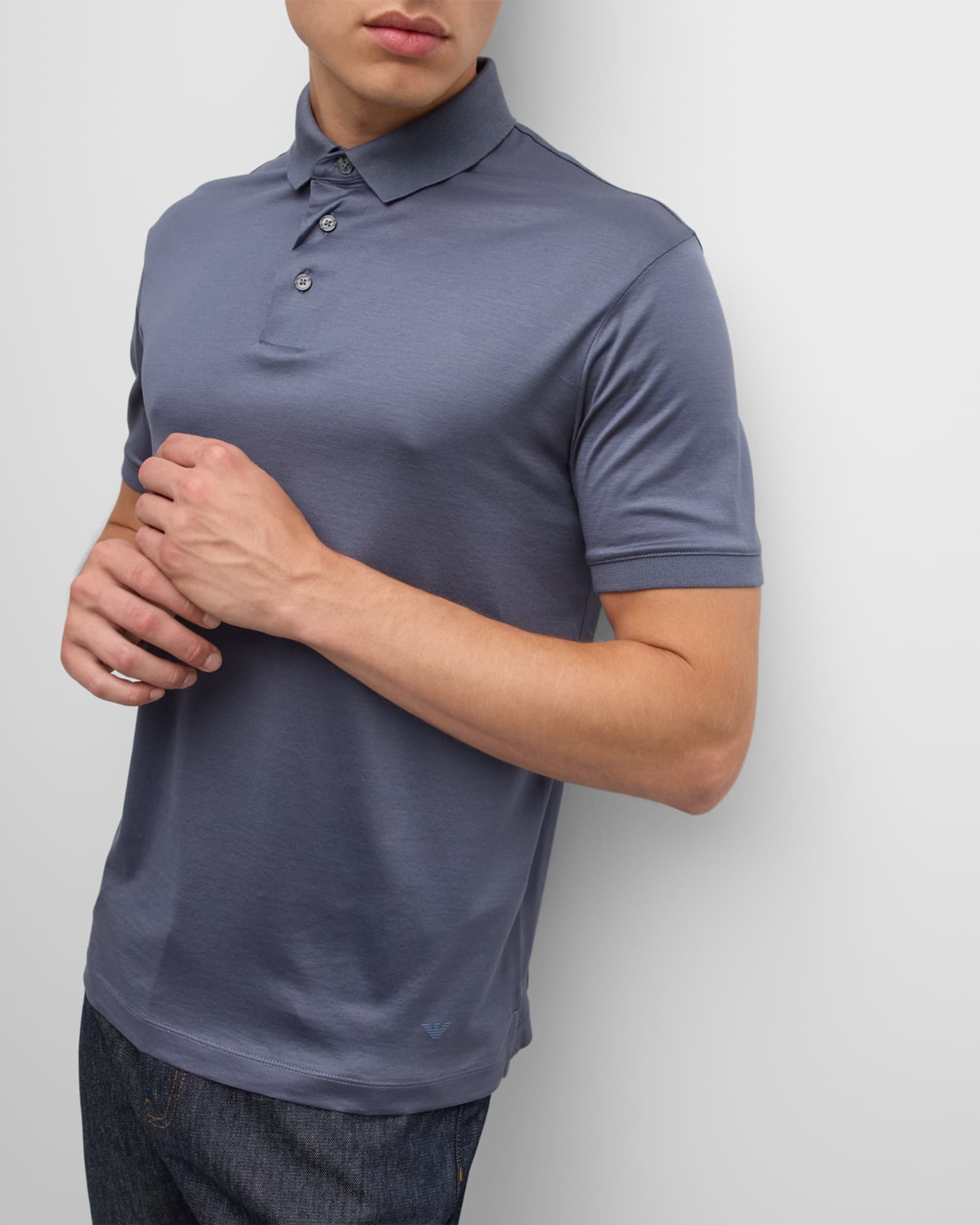 Giorgio Armani Men's Solid Polo Shirt | Neiman Marcus