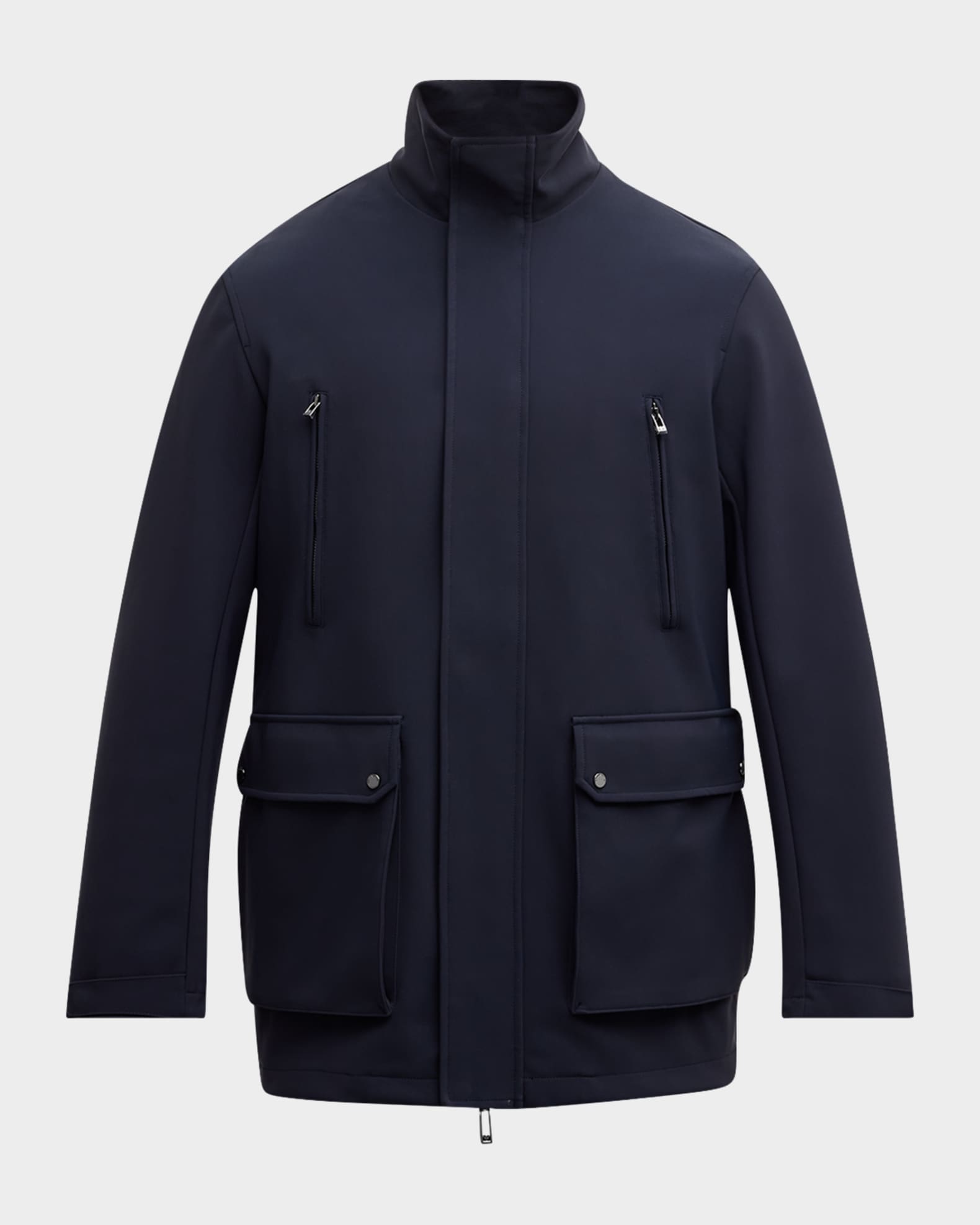 Emporio Armani Tech Double Zipper Jacket Blue