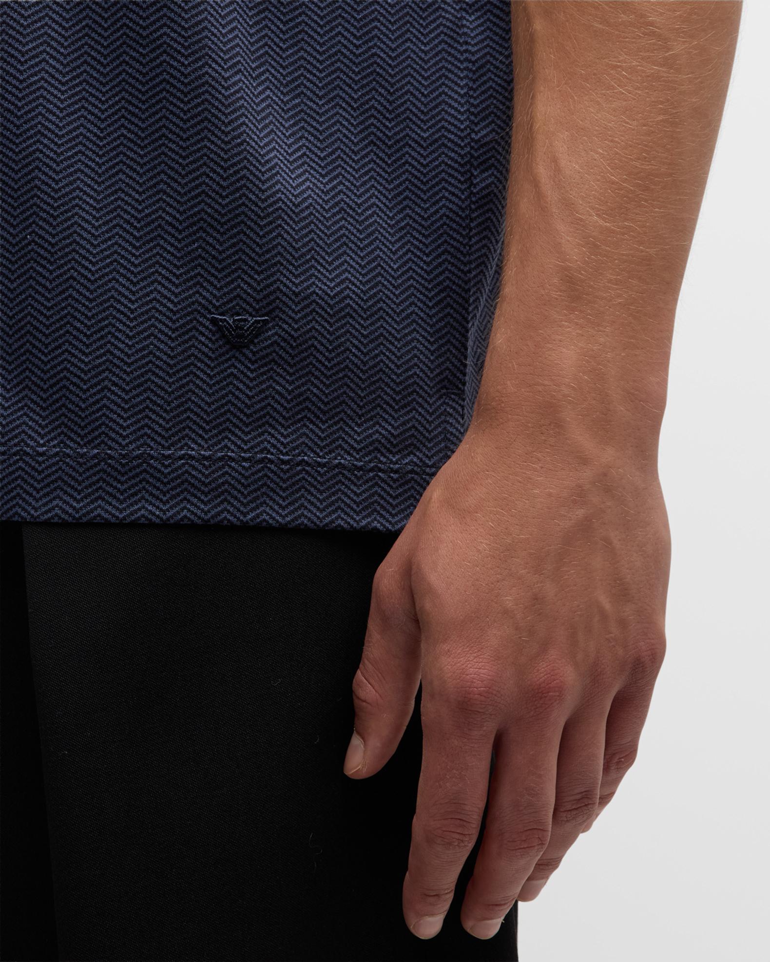 Emporio Armani Men's Micro-Chevron Polo Shirt | Neiman Marcus