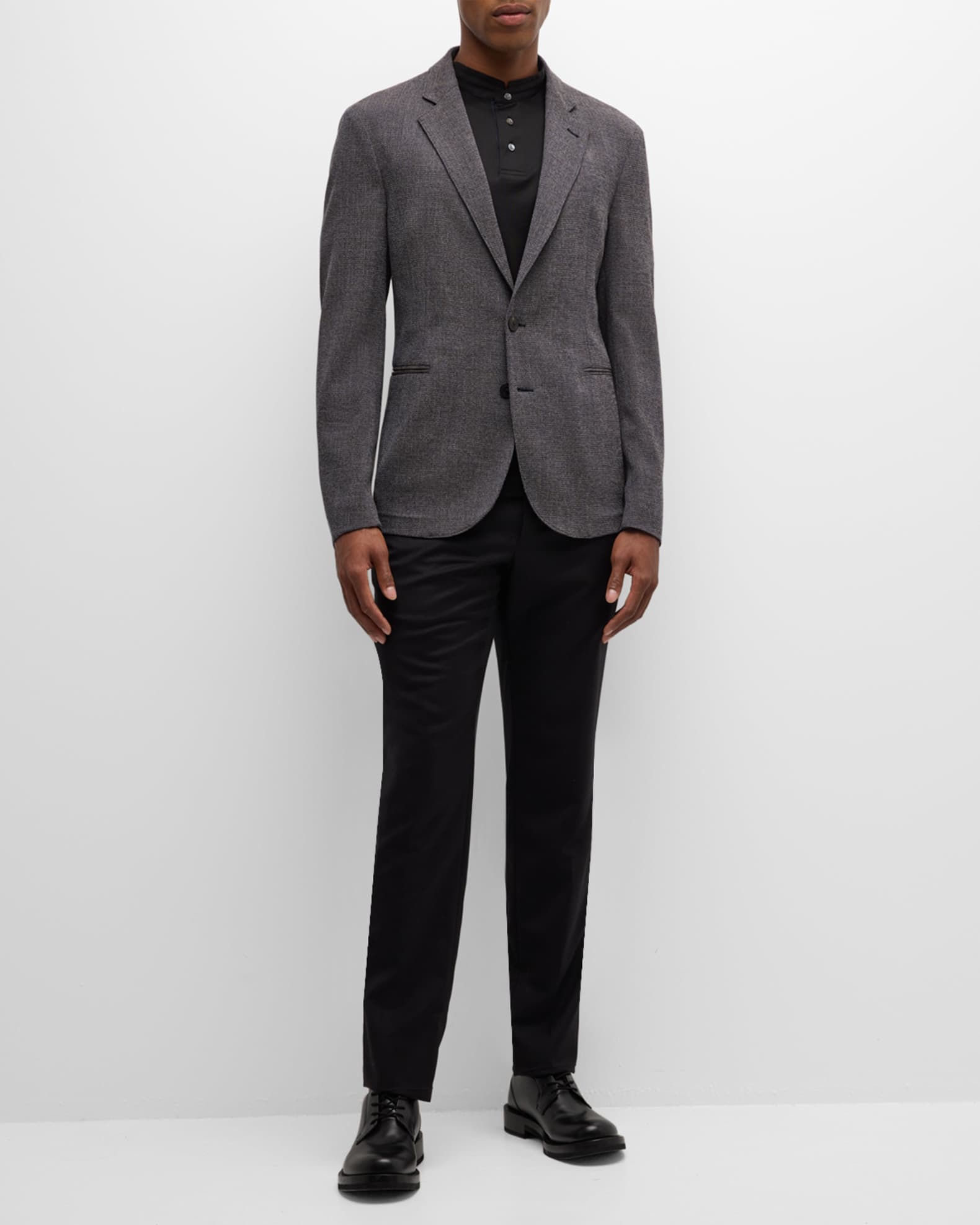 Men's Wool Stretch Micro Texture Sport Jacket