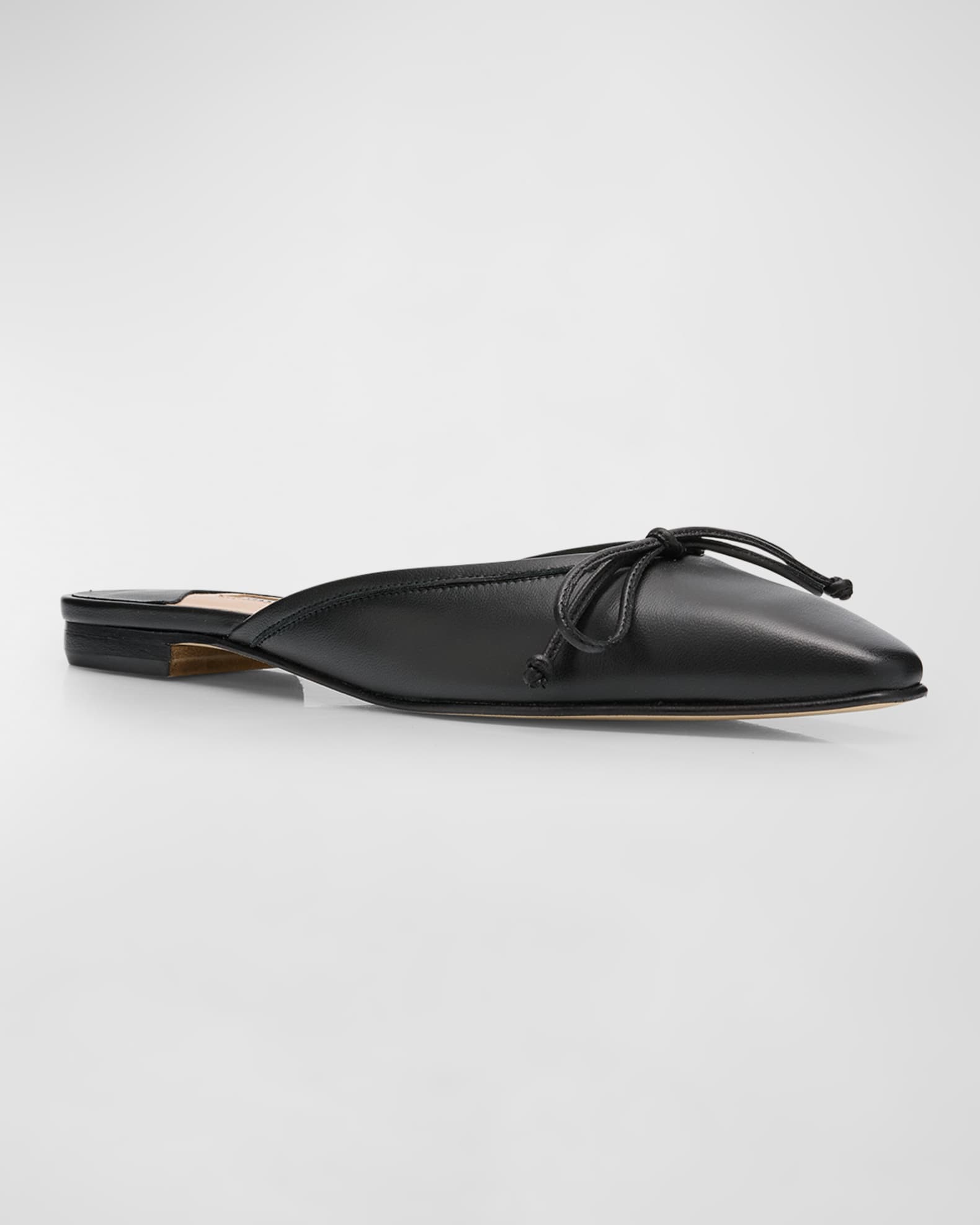サンダル・ミュール MANOLO BLAHNIK 25SS Ballet 10 Satin Mule 125 2935 0001 LCOR Manolo Blahnik Leather Ballerina Mules | Saks Fifth Avenue
