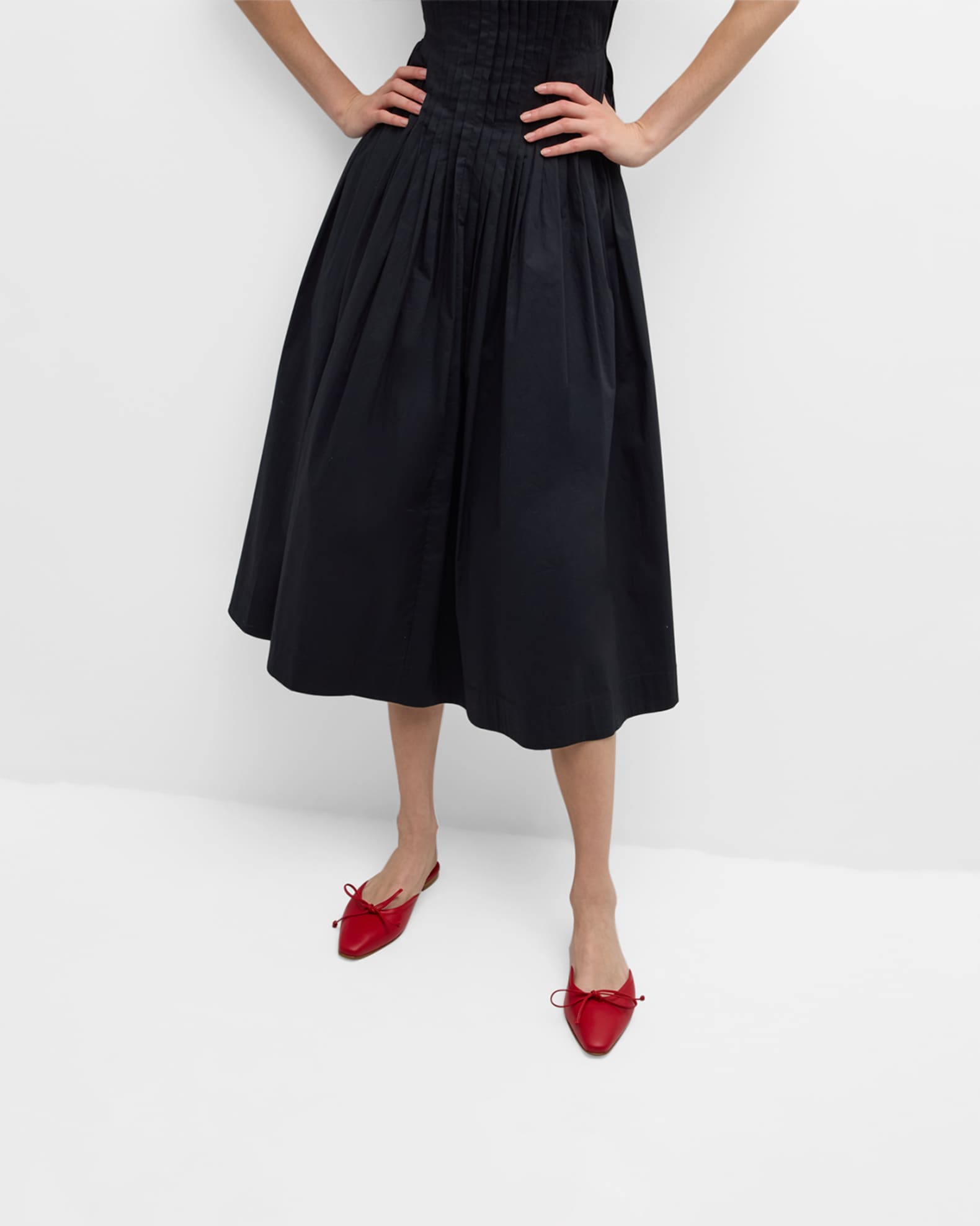 Lambskin Bow Ballerina Mules 1