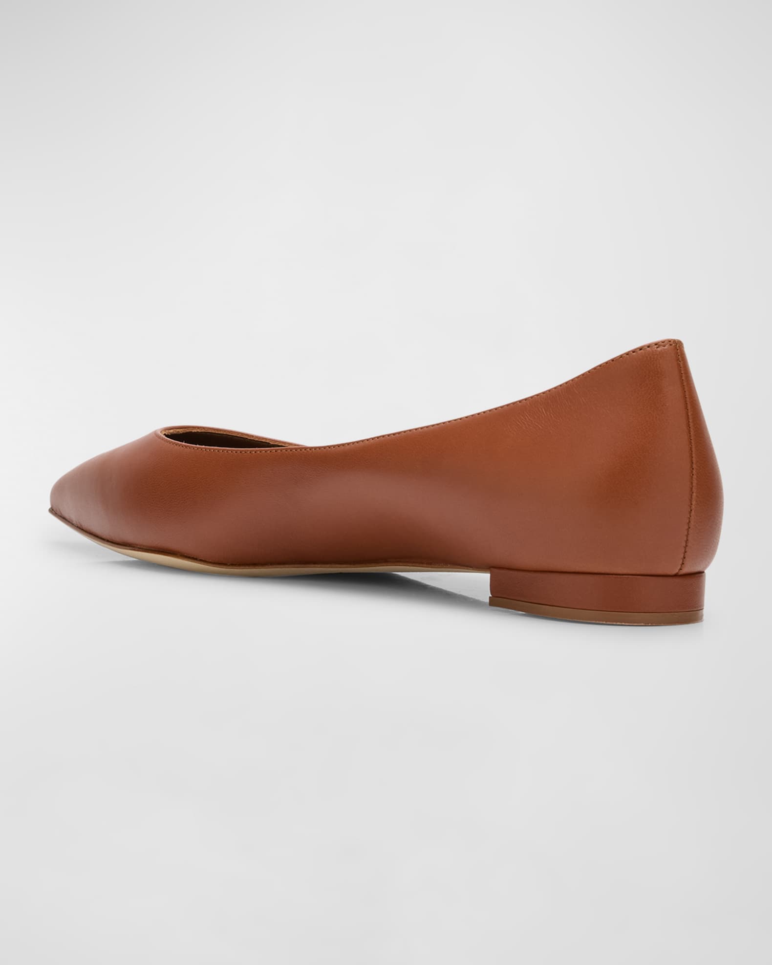 Manolo Blahnik Gala Lambskin Point-Toe Ballerina Flats | Neiman Marcus