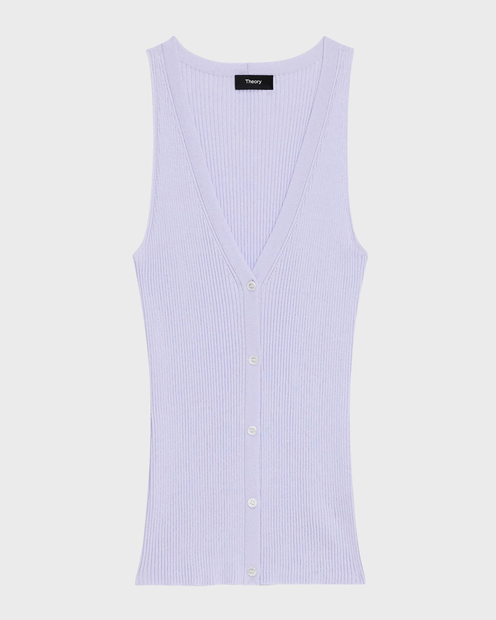 Slim Rib Button-Front Vest 1