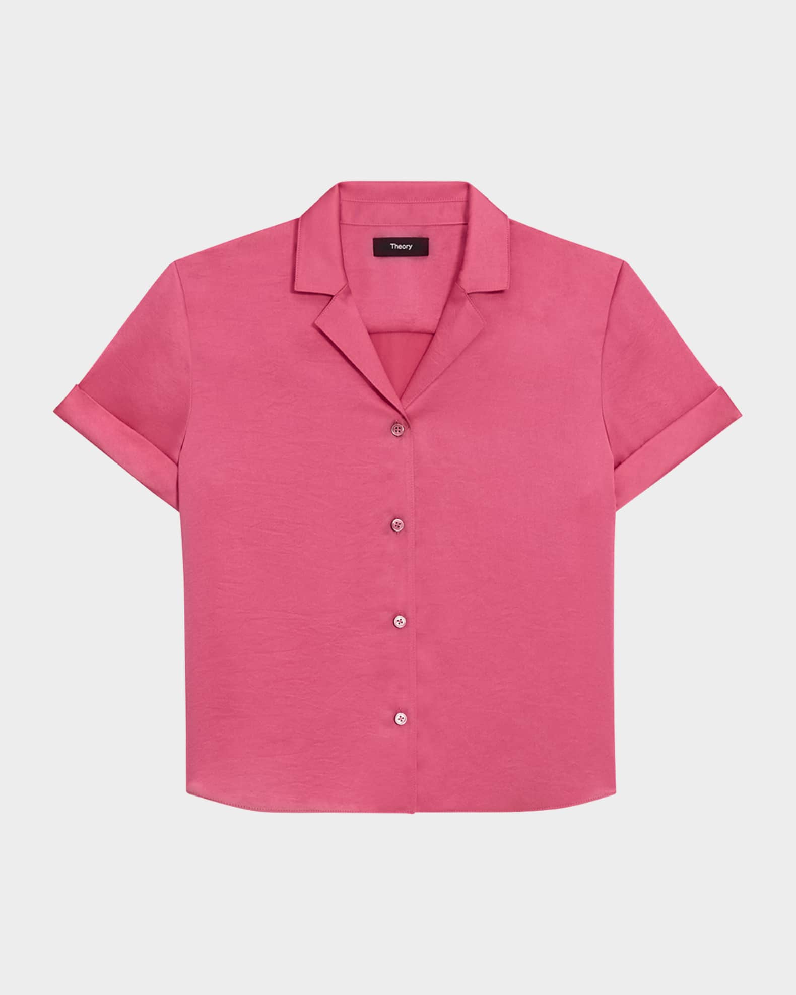 Theory CRUSHED SATIN サテンブラウス Crushed Satin Collection | Neiman Marcus