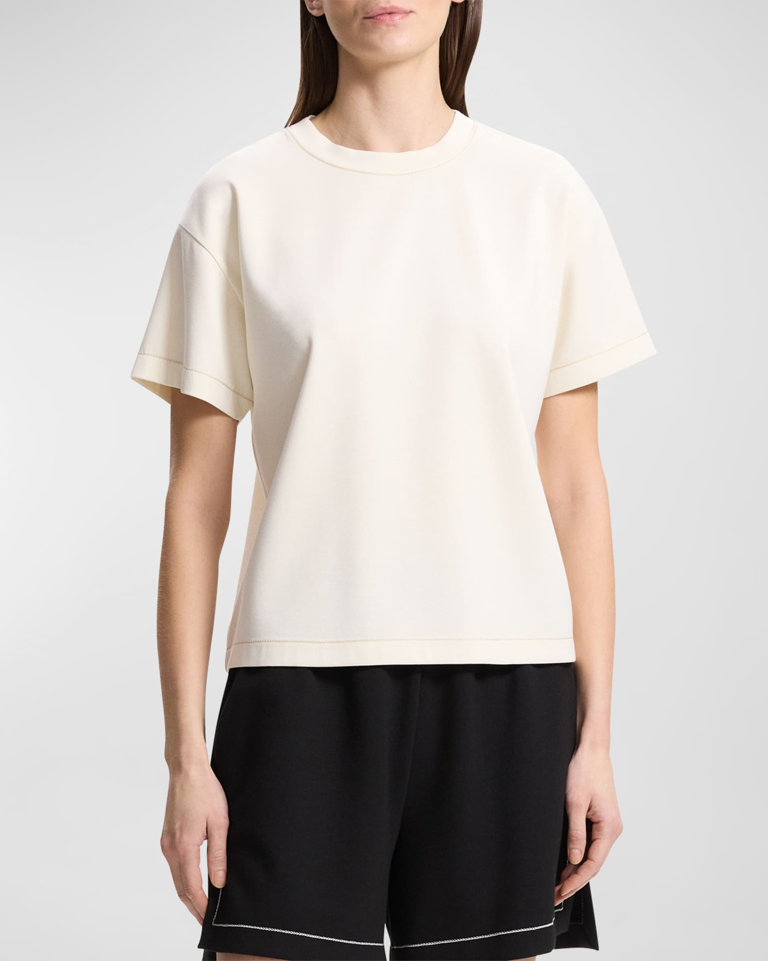 Theory｜SHORT-SLEEVED ROUND NECK T-SHIRTS (MYHLO SS TEE Theory Delroy Short-Sleeve T-Shirt | Saks Fifth Avenue