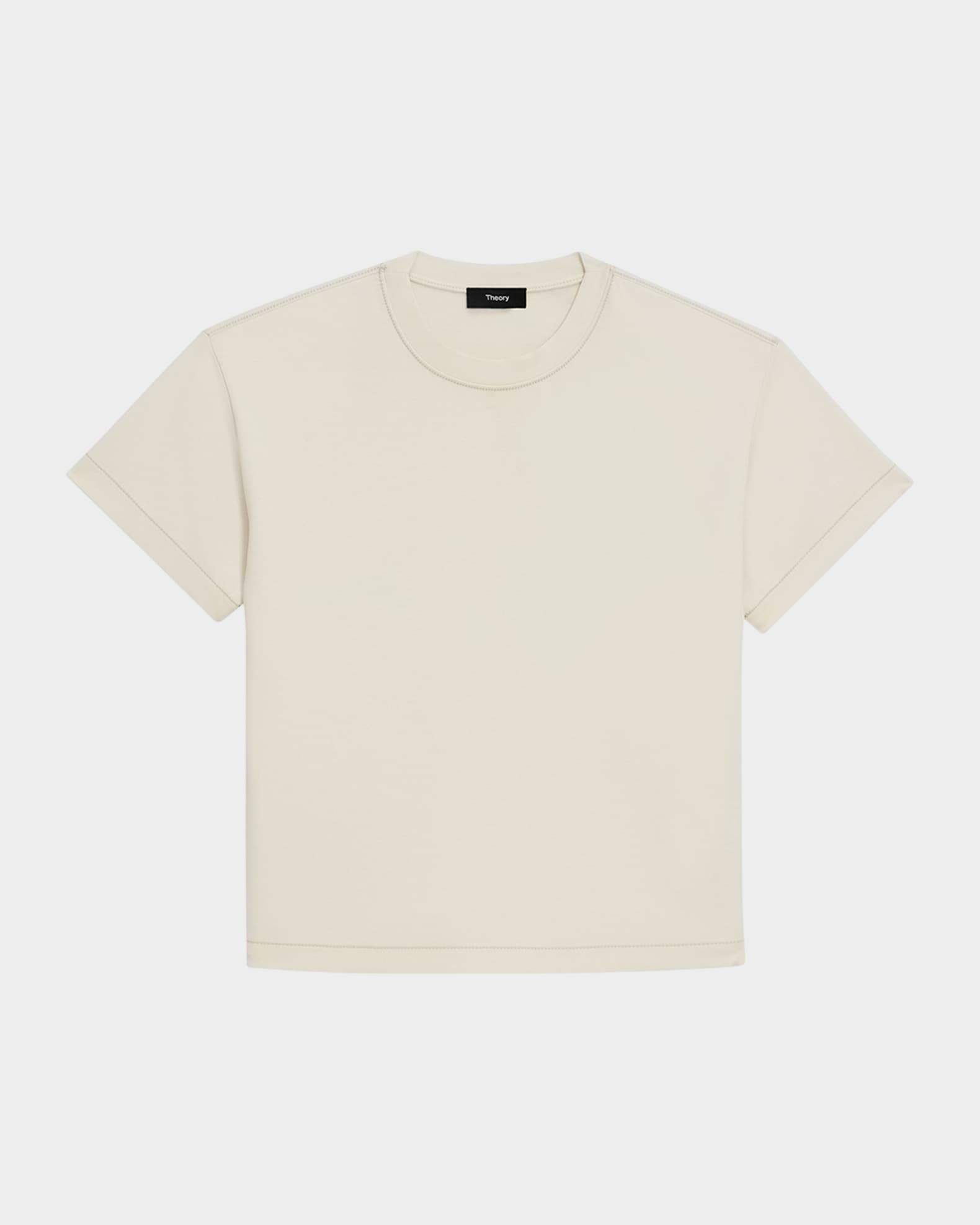 Short-Sleeve Stitched Crewneck T-Shirt 0