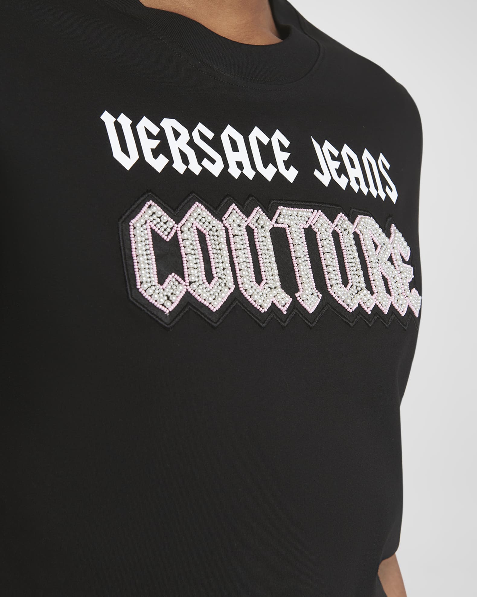 T-Shirt Donna Maniche Corte Slim - 100% Cotone, Logo Minimal, Nero - Foto 4