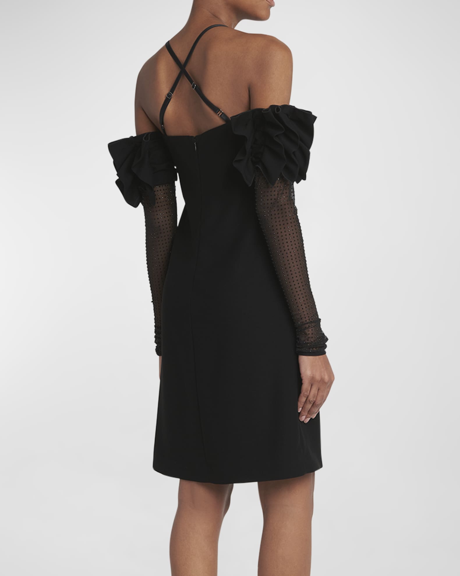 Captivating Glamour: Cinderella Divine's Embellished Off-the-Shoulder Gown (CD8295)