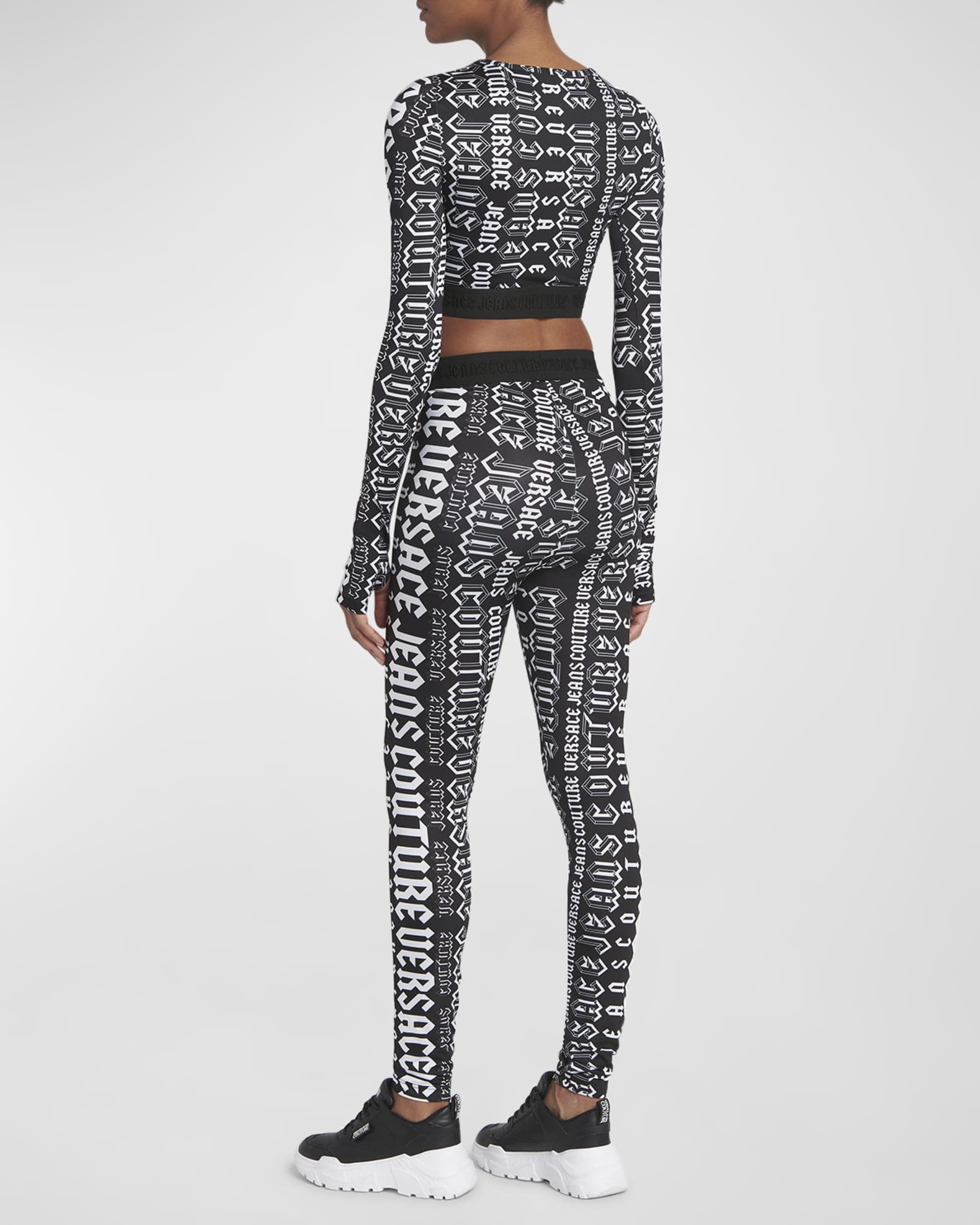 Versace Jeans Couture Logo Print Leggings Neiman Marcus