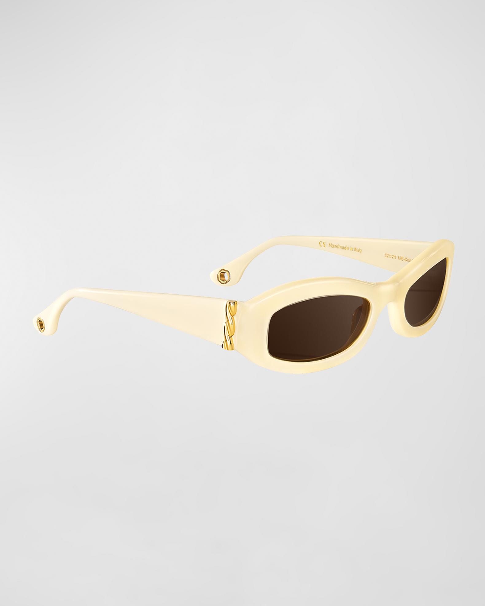 Aureum Collective Como Twisted Acetate Oval Sunglasses 