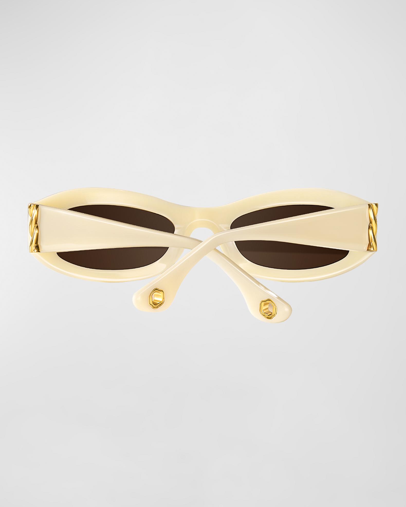 AUREUM COLLECTIVE Como Twisted Acetate Oval Sunglasses in Tortoise and Gold NEW St. Tropez | Aureum Collective main image 2