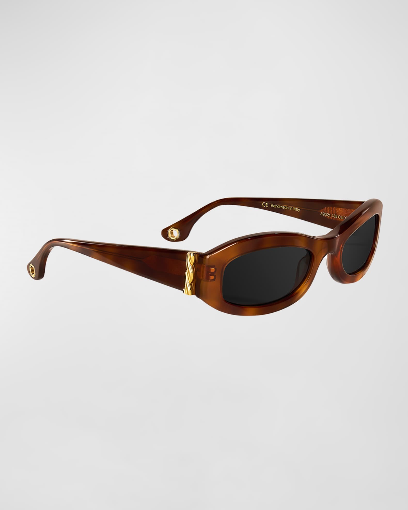 Como Twisted Acetate Oval Sunglasses  1